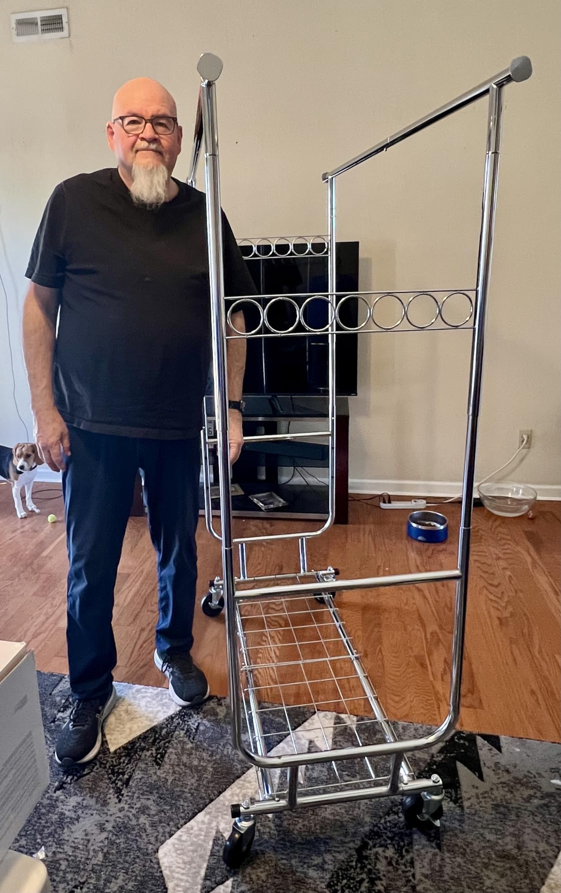 Raybee Clothes Rack Load 630LBS, Heavy Duty Clothes Rack, Rolling Clothing Racks for Hanging Clothes with Wheels, Adjustable & Commercial Garment Rack, 22