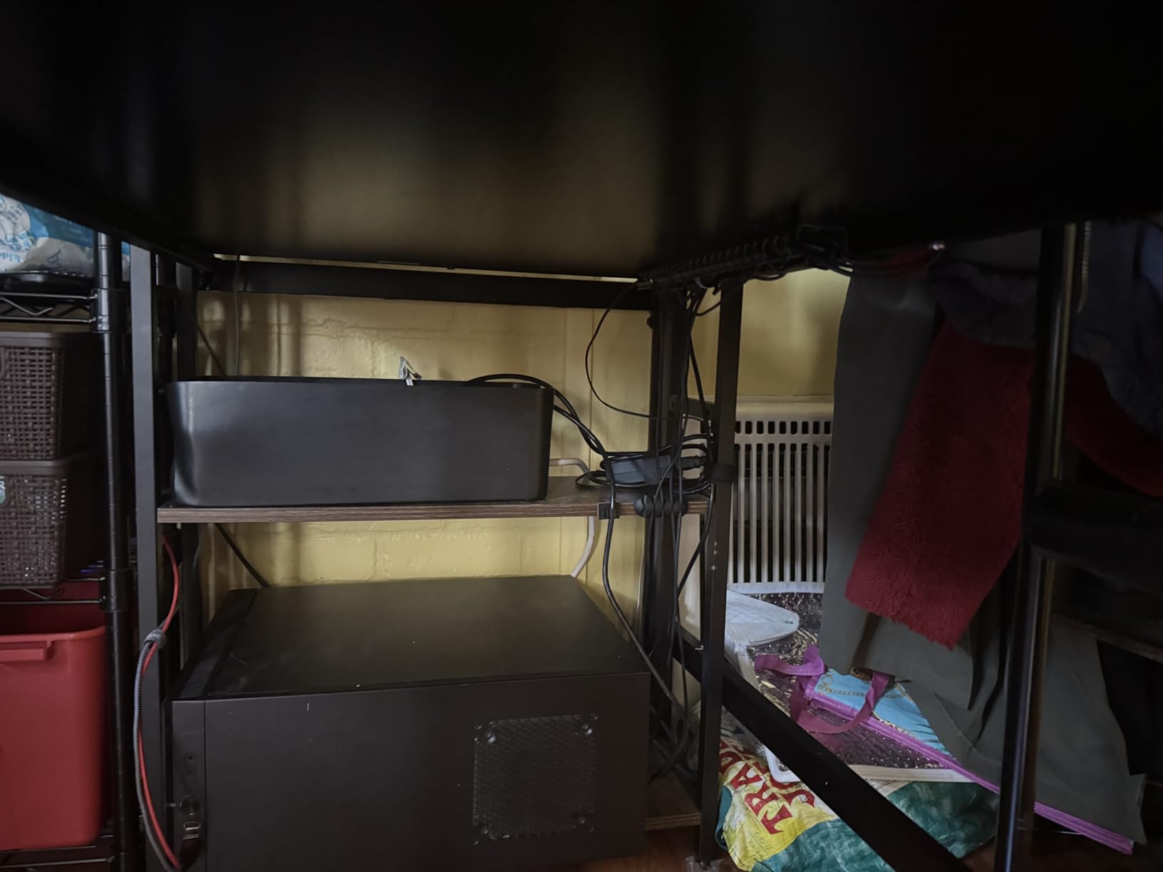 ENONCI Updated Cable Raceway Kit - 77 (5x15.4) Inch Open Slot Wire Covers for Cords, Under Desk Cable Management System to Hide Under Desk/Tv/Computer/Net/Power Cords, (Pack 5) customer photo 2