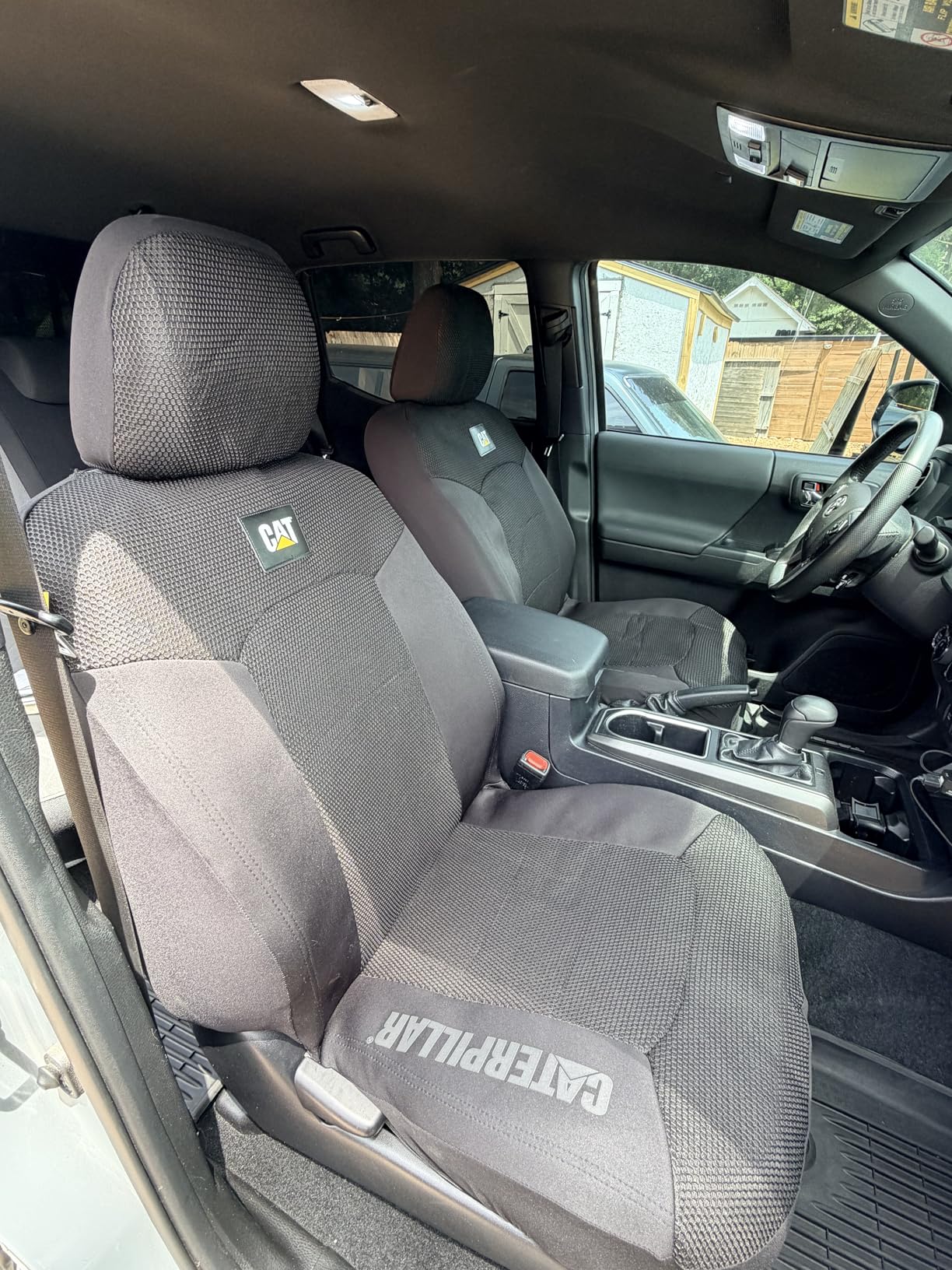 Cat MeshFlex Automotive Seat Covers for Cars Trucks and SUVs - Gray Car Seat Covers for Front Seats, Truck Seat Protectors with Comfortable Mesh Back, Set of 2 | Airbag Compatible customer photo 2
