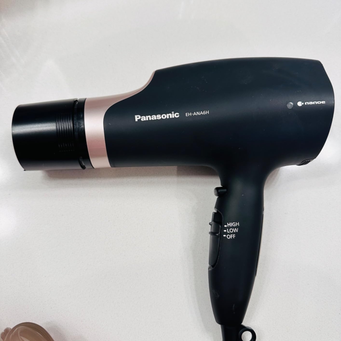 Panasonic Nanoe Salon Hair Dryer with Oscillating Quickdry Nozzle, Blow Dryer with Diffuser and Concentrator Attachments, 3 Speed Heat Settings for Easy Styling and Healthy Hair - EH-NA67-W customer photo 1