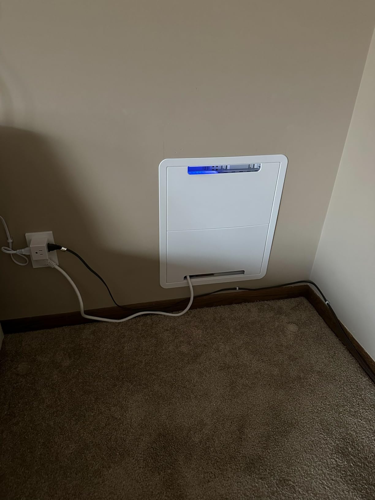 Legrand - OnQ Cable Management, In-Wall Media Box, Dual Purpose Structured Wiring Enclosure with Mounting Bracket, Home Networking Panel, 17 inch, White, ENP1705NAV1 customer photo 1
