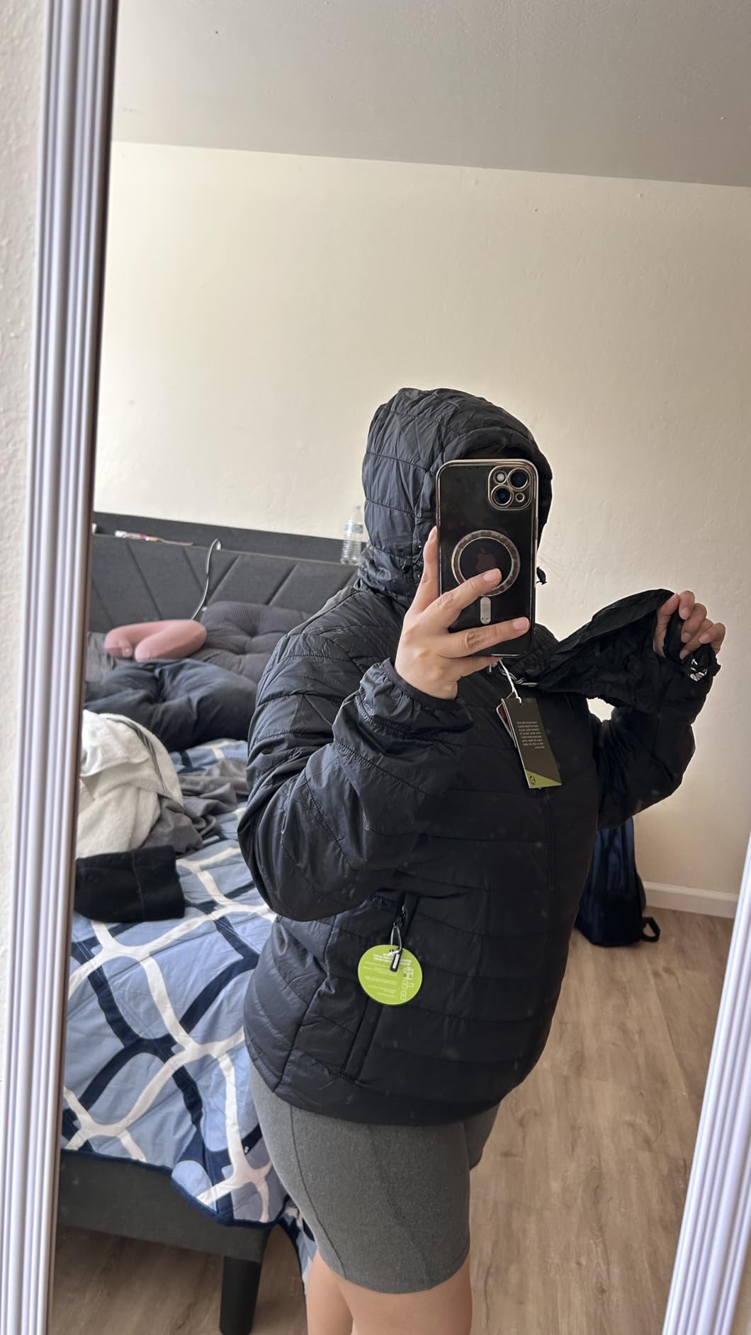 Outdoor Ventures Women's Packable Lightweight Full-Zip Puffer Jacket with Hood Quilted Winter Coat customer photo 2