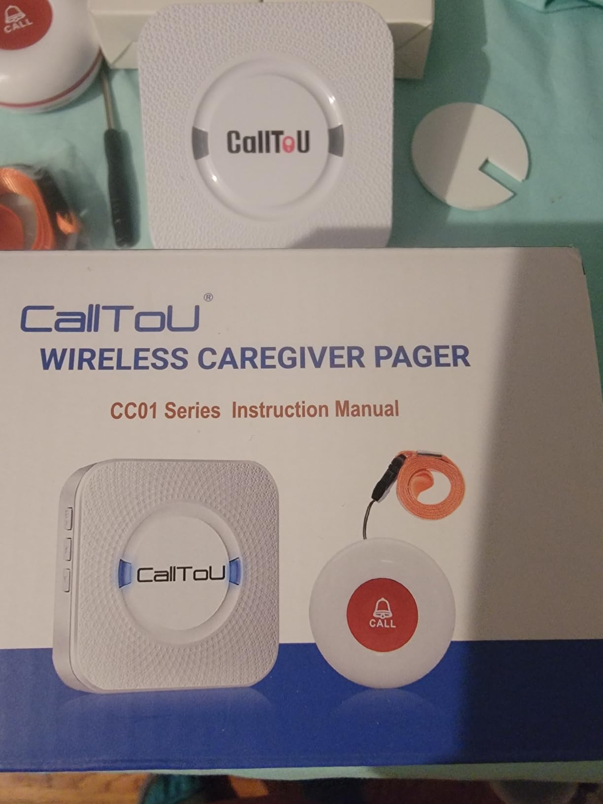 CallToU Caregiver Pager Wireless Alert Button Home Intercom System Long Range 2 Way Radio for Elderly/Patient/Pregnant/Home/Office customer photo 2