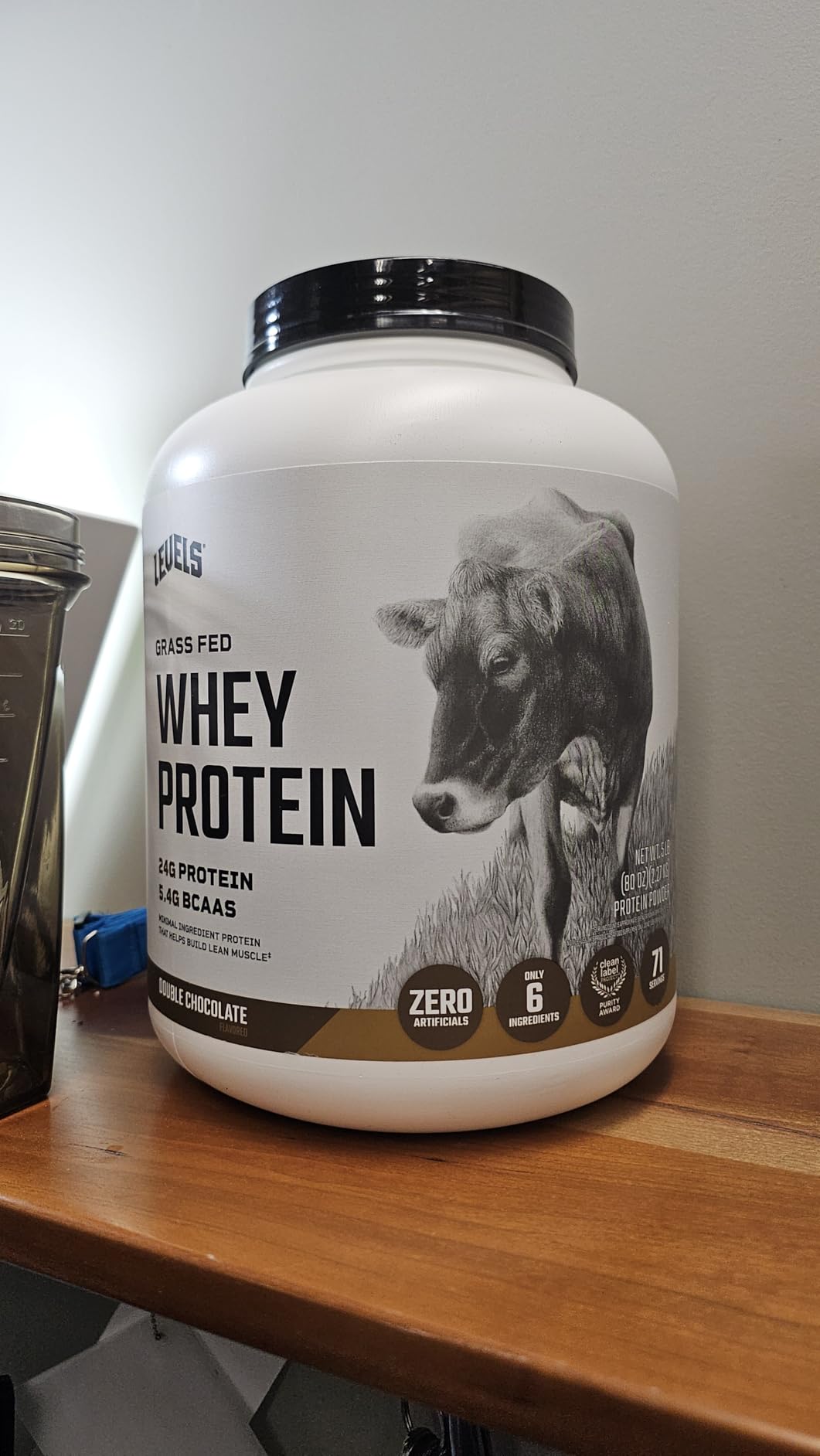 Levels Grass Fed Whey Protein Powder, No Artificials, 24G of Protein, Double Chocolate, 5LB customer photo 1