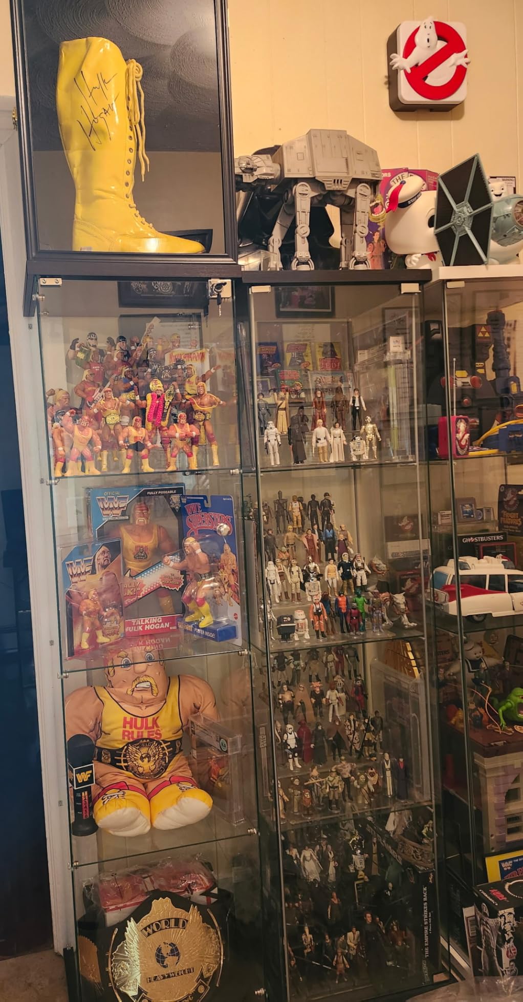 FLYMUHJIA Curio Cabinet Glass Display Case for Collectibles with 4-Shelf Display Shelves, 64.2'Hx16.9''Lx14.6''W White customer photo 1