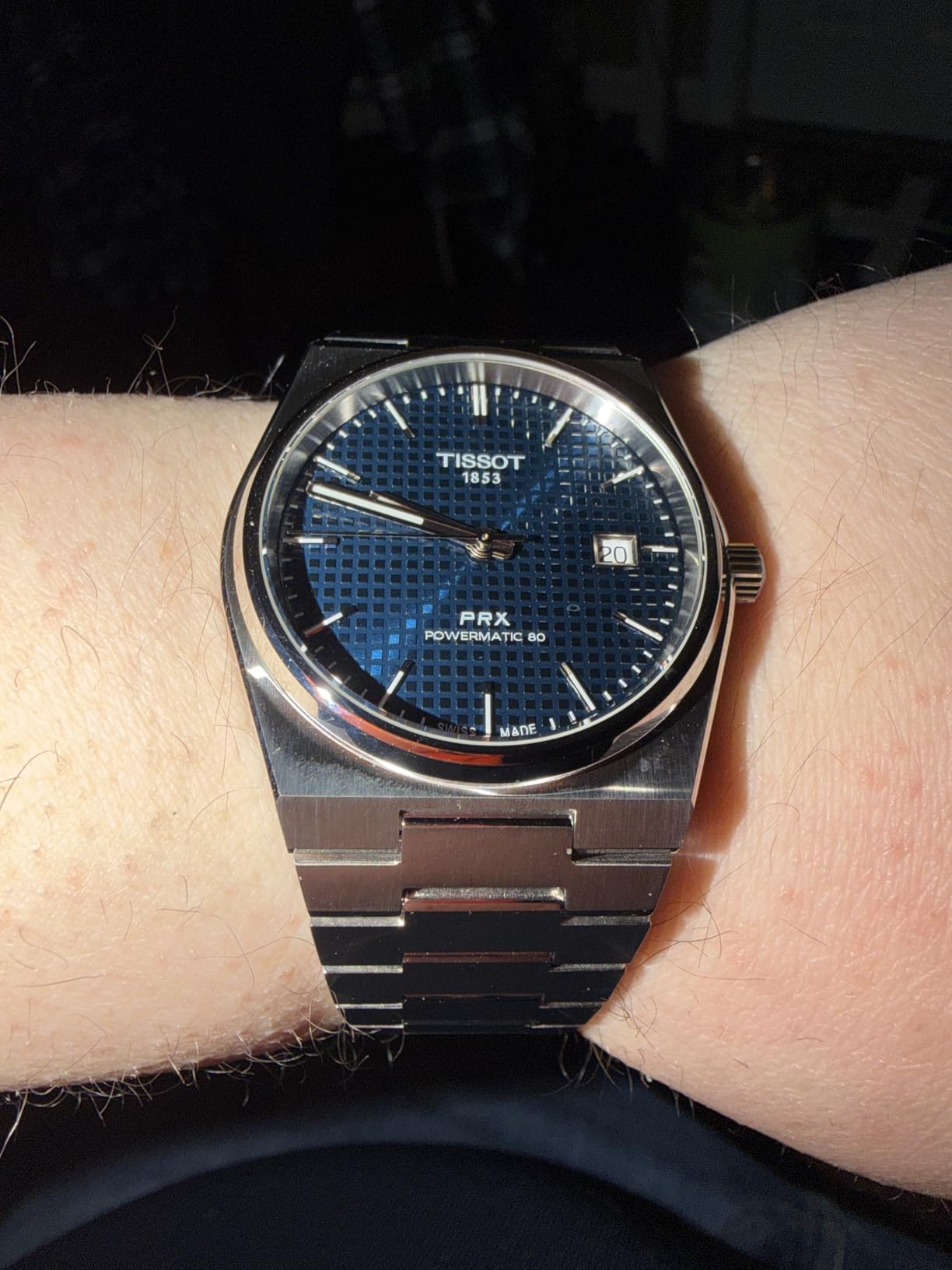 Tissot PRX Swiss Automatic Watch for Men, Blue Dial, Stainless Steel, 40mm Case T1374071104100 customer photo 1