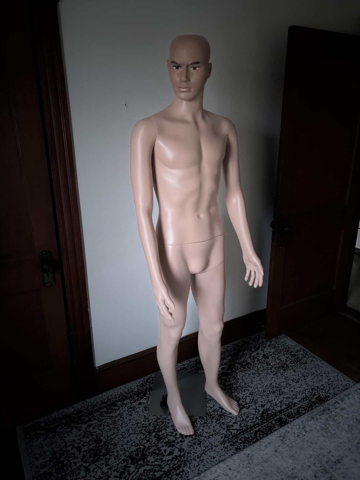 Male Mannequin Full Body Adjustable Mannequin Torso Dress Form with Metal Base 73inches customer photo 1
