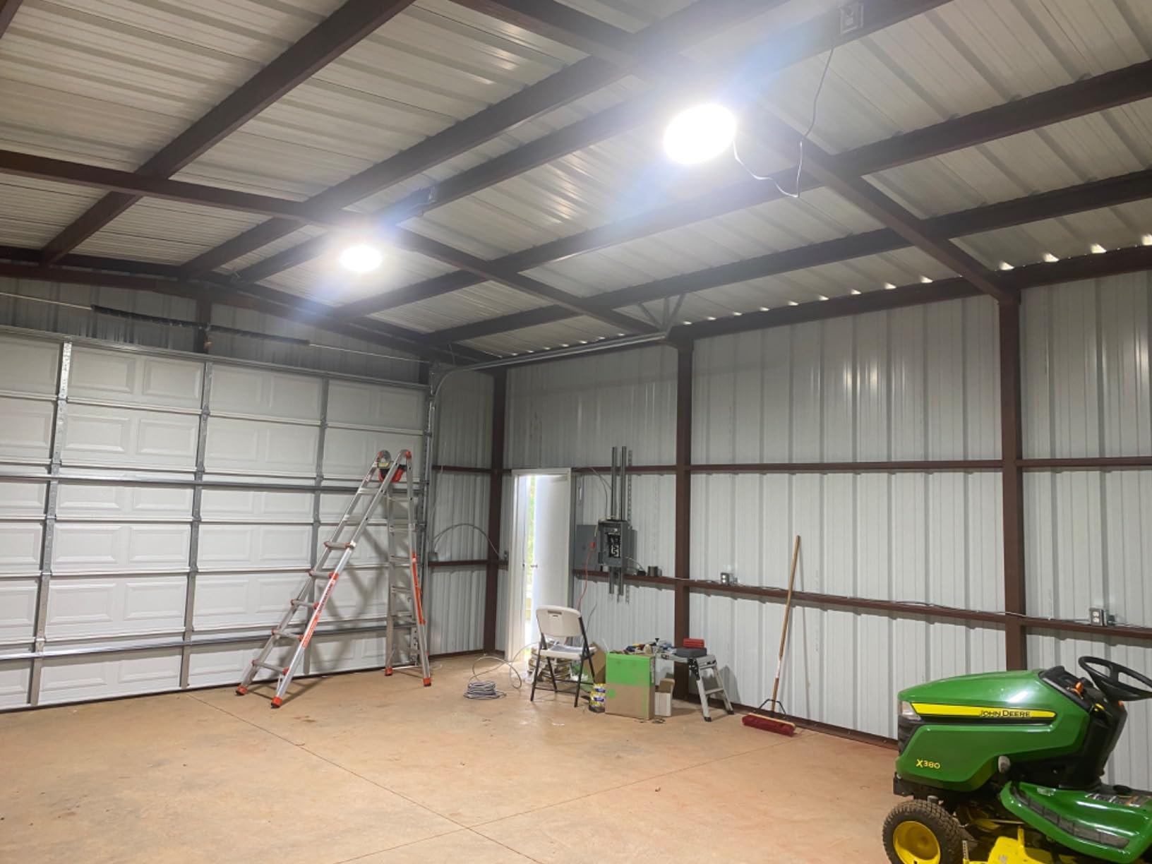 LED High Bay Light 150W 21000 LM with US Plug 5ft Cable, 5000K Daylight, IP65 Waterproof, Non-Dim, UFO Commercial Warehouse Workshop Factory Barn Garage Lowbay Area Lighting Fixture customer photo 2
