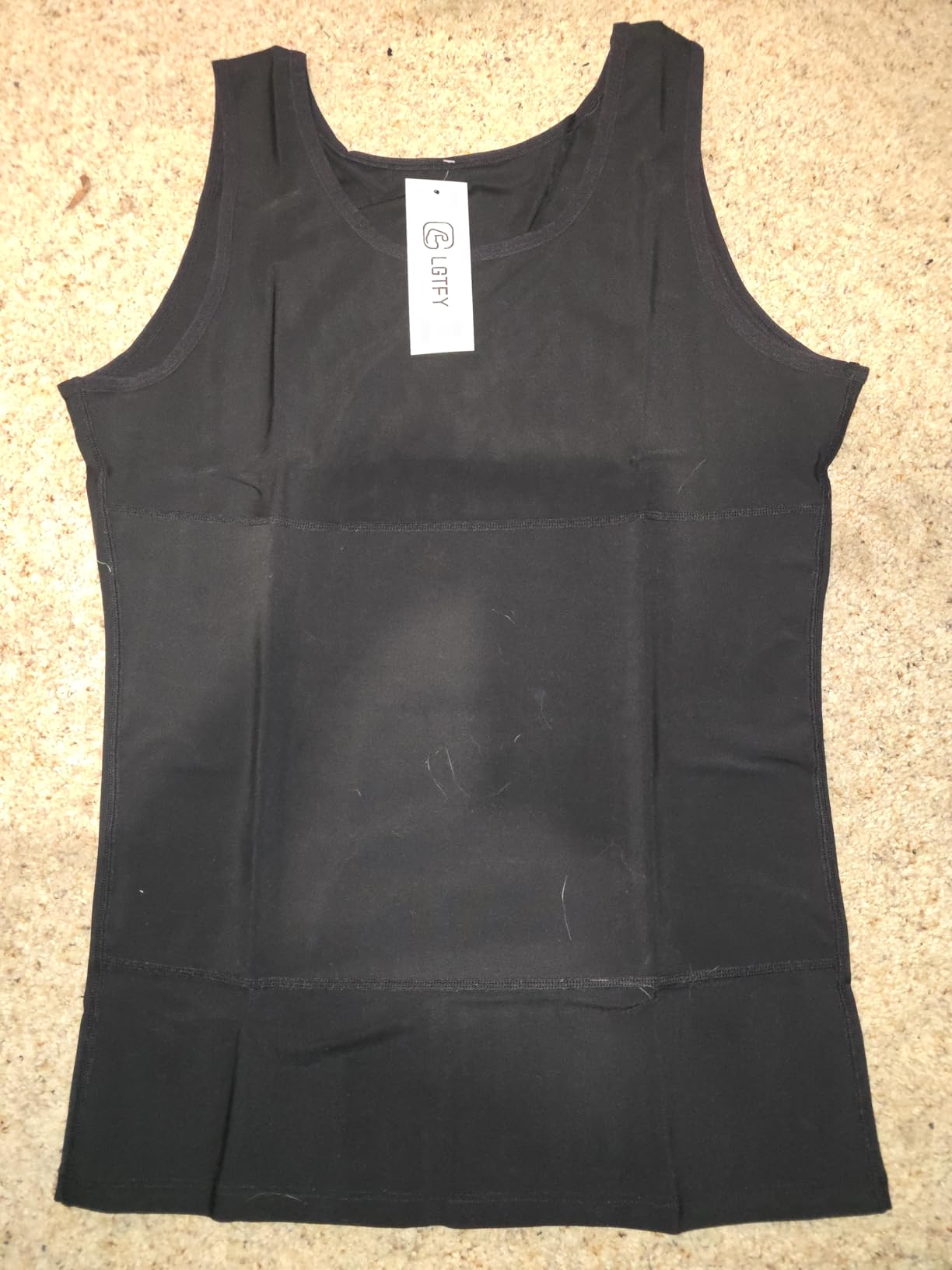 Mens Slimming Compression Shirt, Body Shaper Workout Tank Top, Gynecomastia Tummy Control Undershirts - Change in Seconds customer photo 2