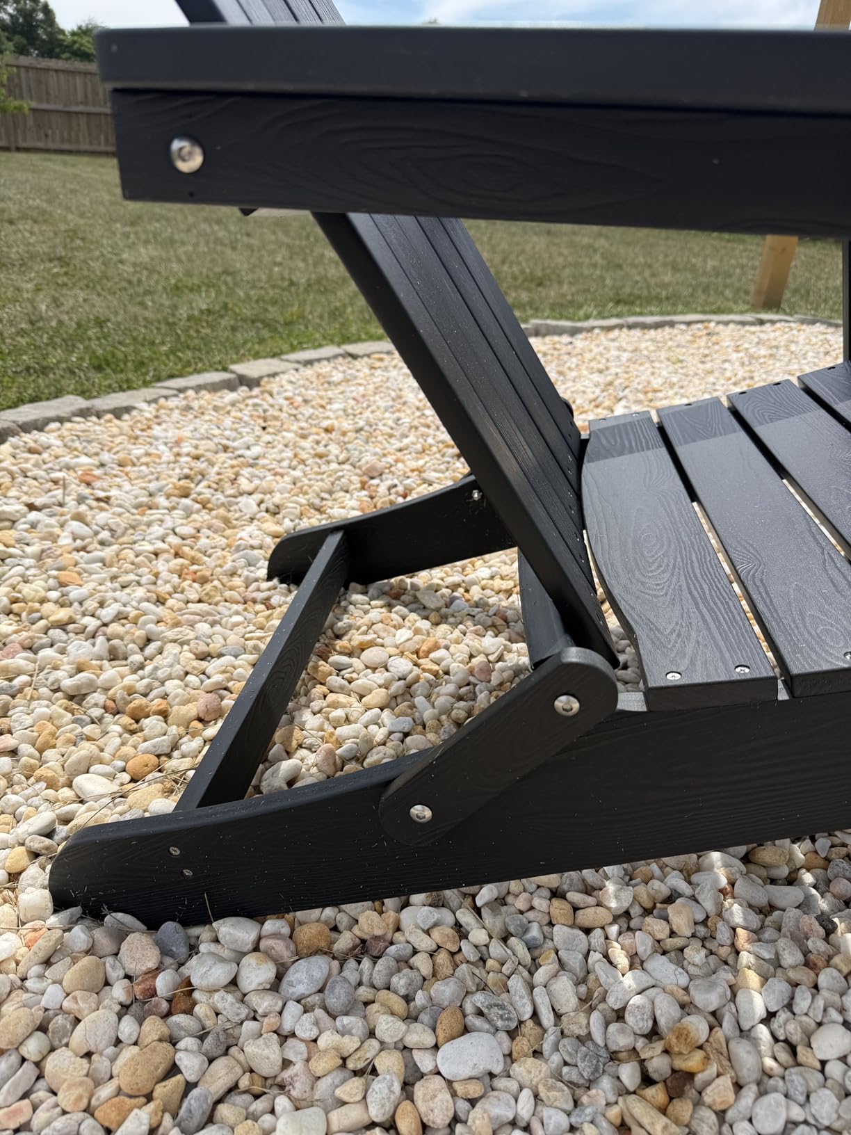 Folding Adirondack Chair Set of 2, Black HDPS Fire Pit Patio Chairs Weather Resistant, Modern Plastic Outdoor Chairs with Cup Holder customer photo 1