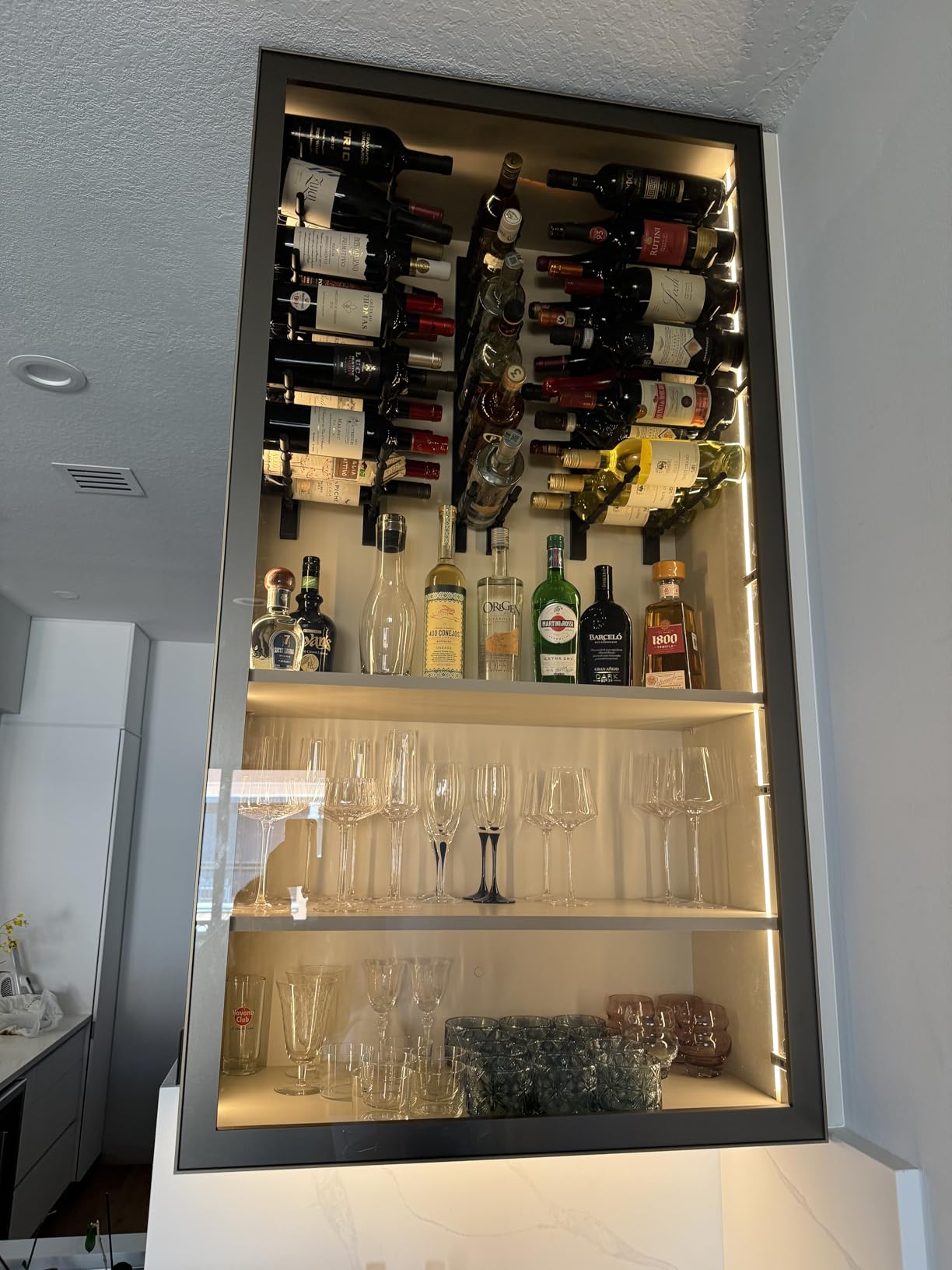 Ultra Wine Racks Wall Mounted Label-Out Wine Racks (3 Foot 2 Deep, Matte Black, 18 Wine Bottles) - Modern Metal Wine Storage, Modular Design for Home Bar, Kitchen, Dining Rooms, & Wine Cellars customer photo 2