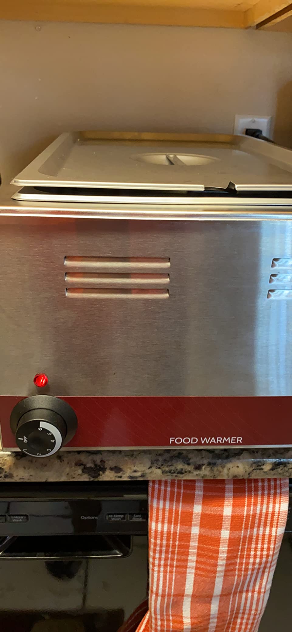 Kratos Commercial Electric Countertop Food Warmer | Portable Steam Table Food Warmer for Catered Events | NSF Certified | 120V, 1200 Watts | Stainless Steel | Fits 12