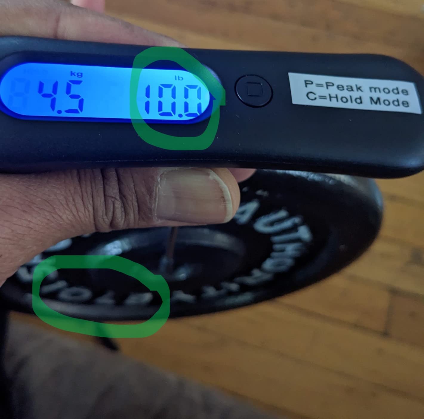 Professional Digital Trigger Pull Scale Gauge Measurement with kg, Ib, oz, g Clear LCD Display 110lb/50kg customer photo 1