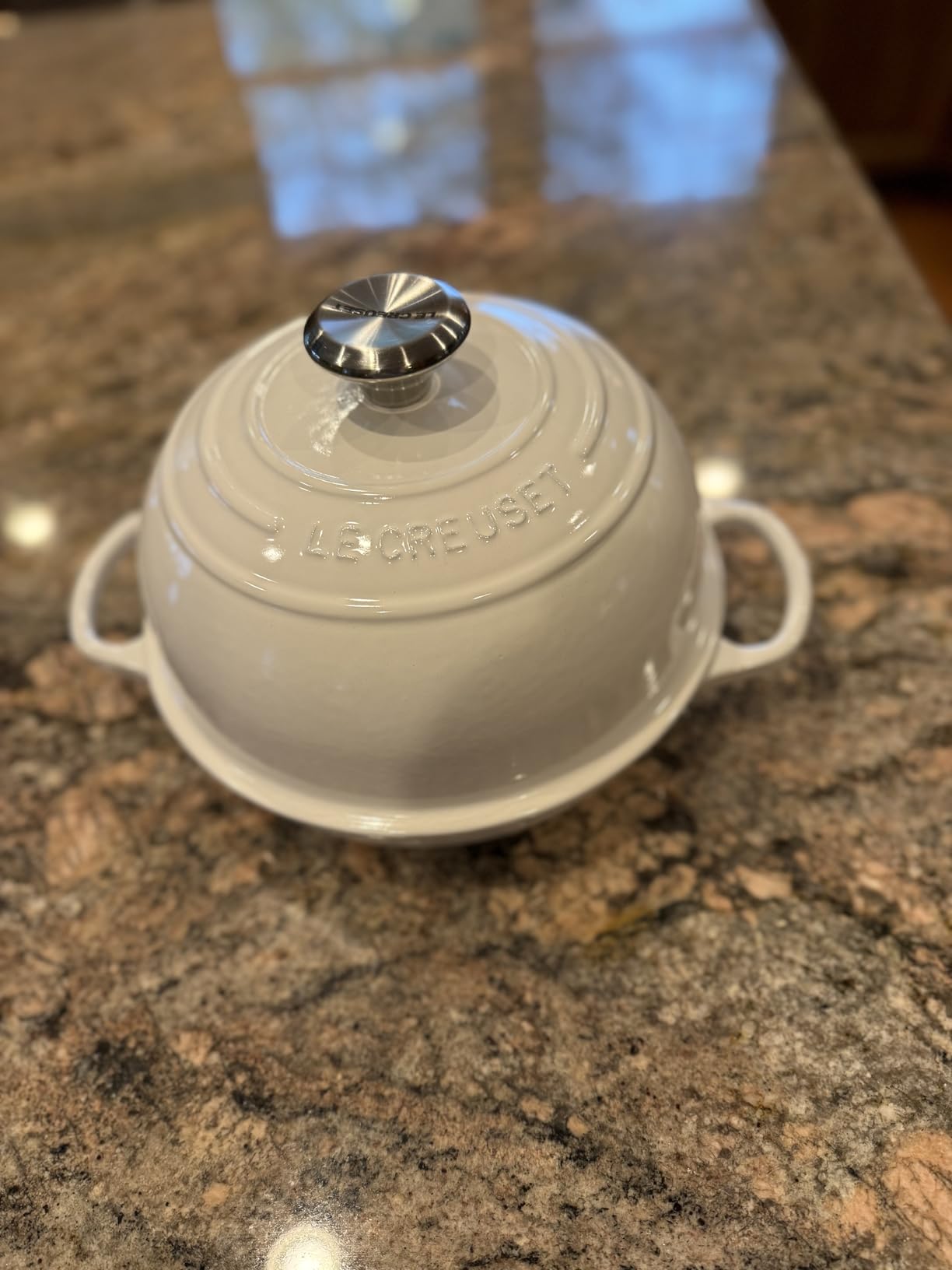 Le Creuset Enameled Cast Iron Signature Round Bread Oven, 9.5 inch, Cerise customer photo 2