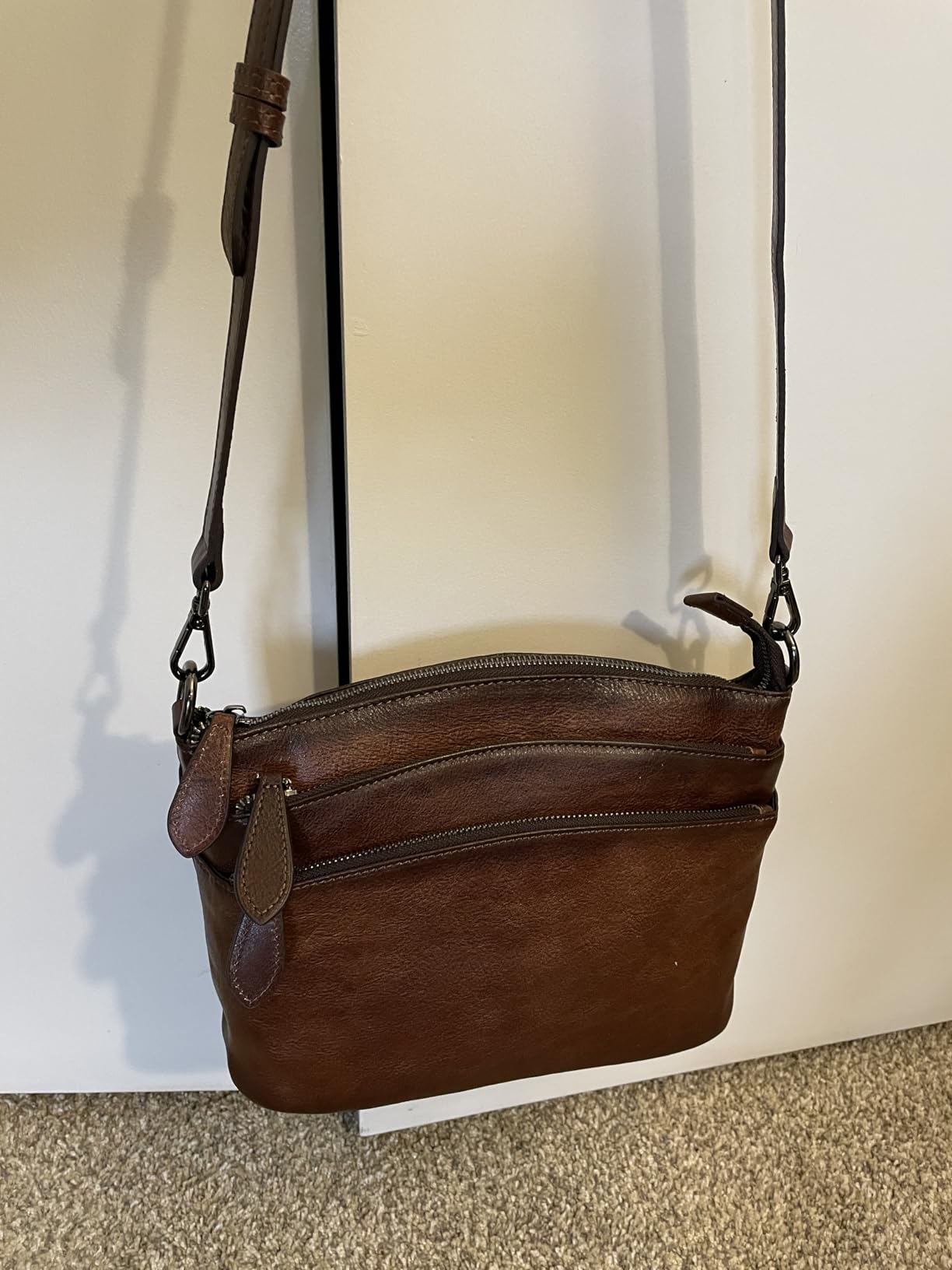 Crossbody Bags for Women Genuine Leather Purses with Multi-Pockets Vintage Ladies Small Shoulder Satchel Bag customer photo 2