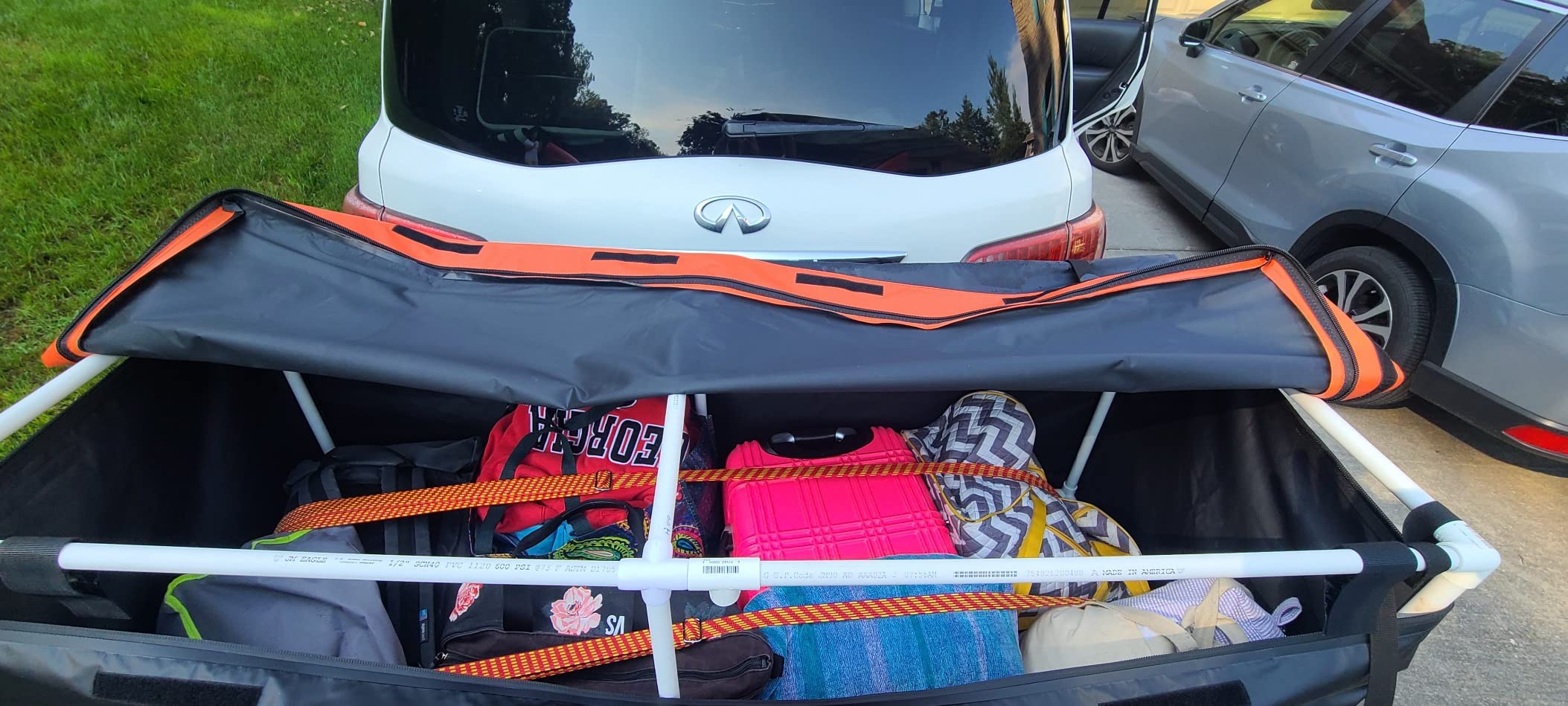 MeeFar Rooftop Cargo Carrier Car Roof Bag 21 Cubic Feet 100% Waterproof Car Top Carrier customer photo 2