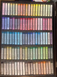 COLOUR BLOCK Soft Pastels for Artists - 80 Colors Square Chalk Soft Pastels Art Set in CARBON Box - Vibrant Pigments Art Kit for Painting, Drawing, Sketching, Hobbyist. customer photo 1