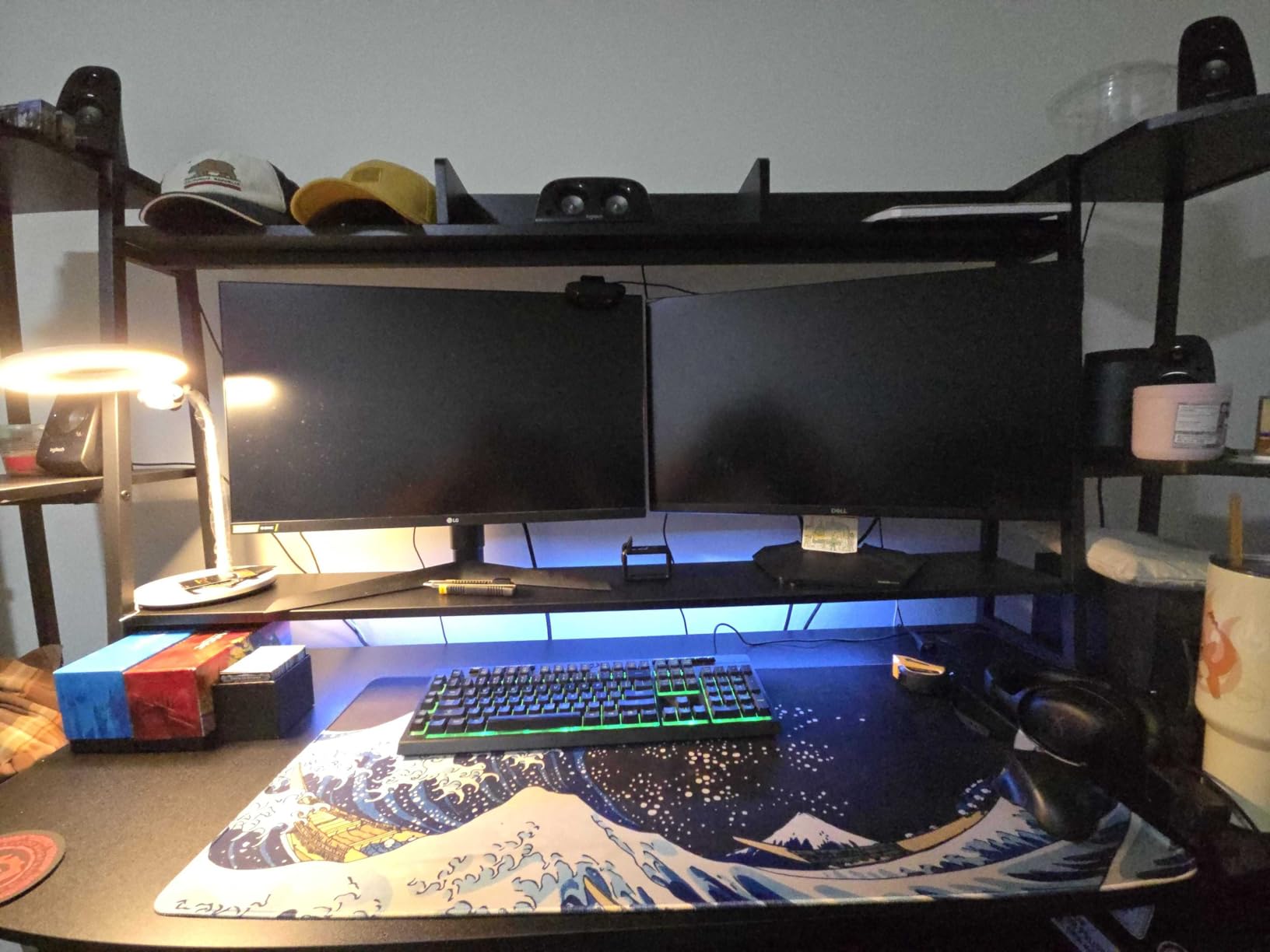SEDETA Gaming Desk 78.8'' with LED Lights, Hutch and Storage Shelves, Computer Desk with Monitor Stand, Large PC Gamer Desk Workstation, Ergonomic Gaming Table for Bedroom, Living Room, Black customer photo 2