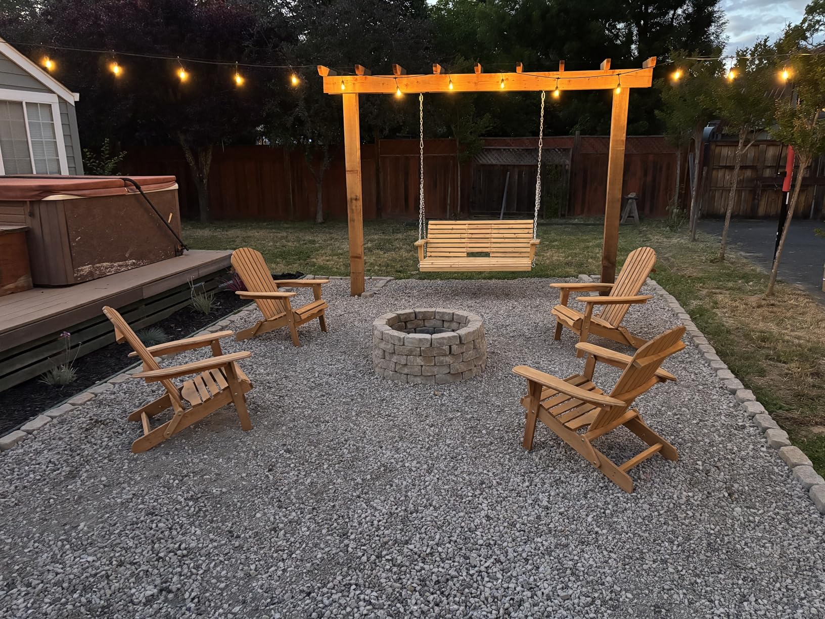 Outdoor Wooden Folding Adirondack Chair Set of 2 with Pre-Assembled BackRest, Wood Patio Chair for Garden Backyard Porch Pool Deck Firepit customer photo 2