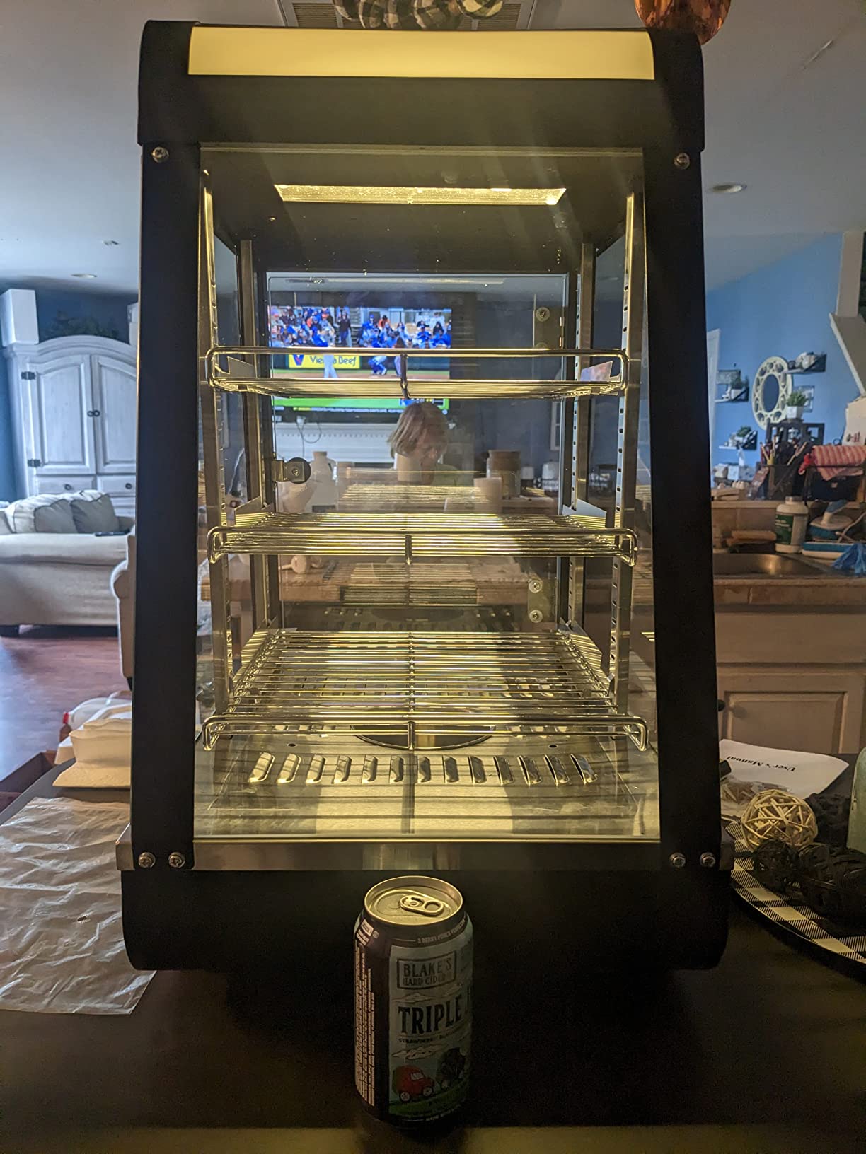 26'' Food Warmer Display Hot Food Countertop Case Commercial Buffet Restaurant Heated Cabinet 3 Tier Food Showcase for Catering Pizza Empanda Pastry Patty Warmer L26 x W19 x H25 customer photo 1