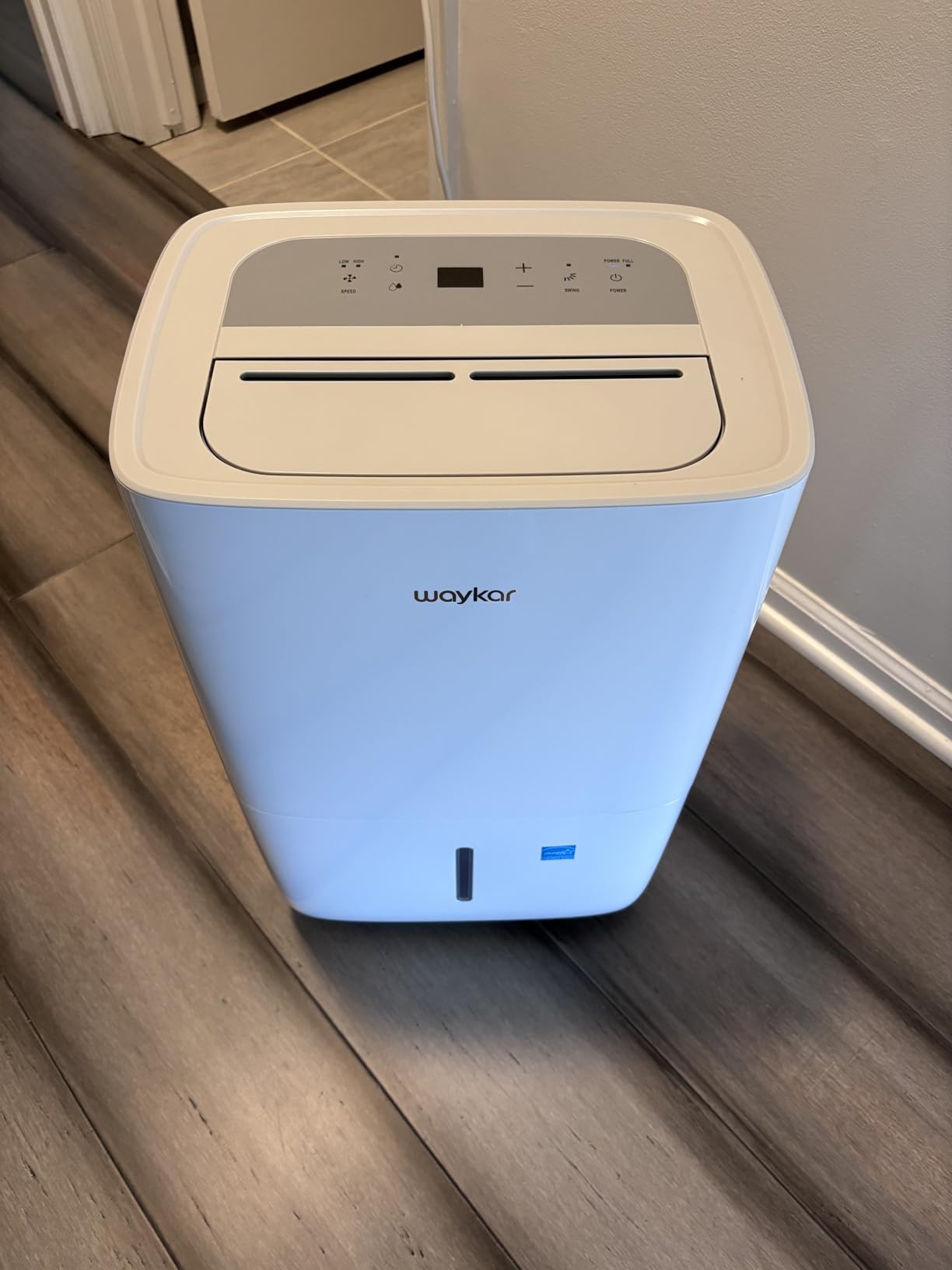 Waykar 150 Pint 7,000 Sq.Ft Dehumidifier for Basement & Home, Large Room, Smart Compressor Dehumidifier with Drain Hose & Tank for Commercial, 30%-80% Humidity Control, 92° Auto Swing, Auto Defrost. customer photo 1