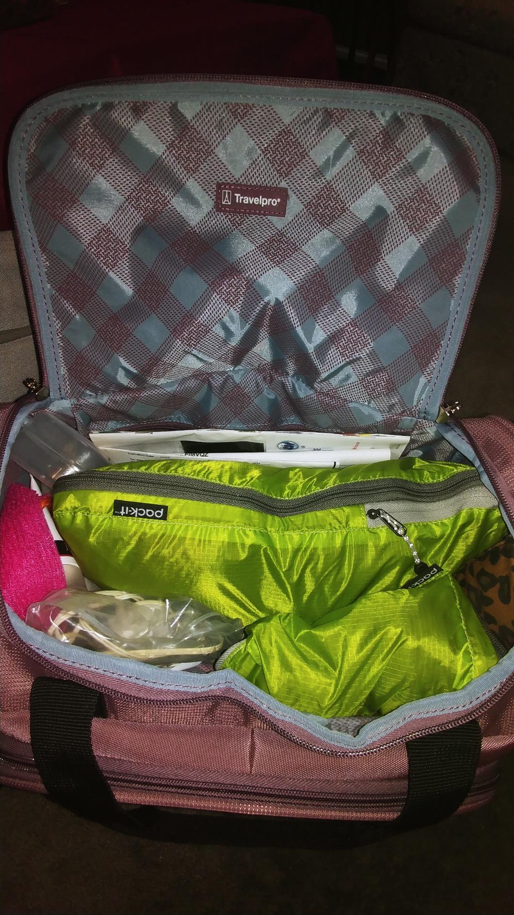 Travelpro Maxlite 5 Softside Expandable Luggage with 4 Spinner Wheels, Lightweight Suitcase, Men and Women, Orchid Pink Purple, Checked-Large 29-Inch customer photo 2