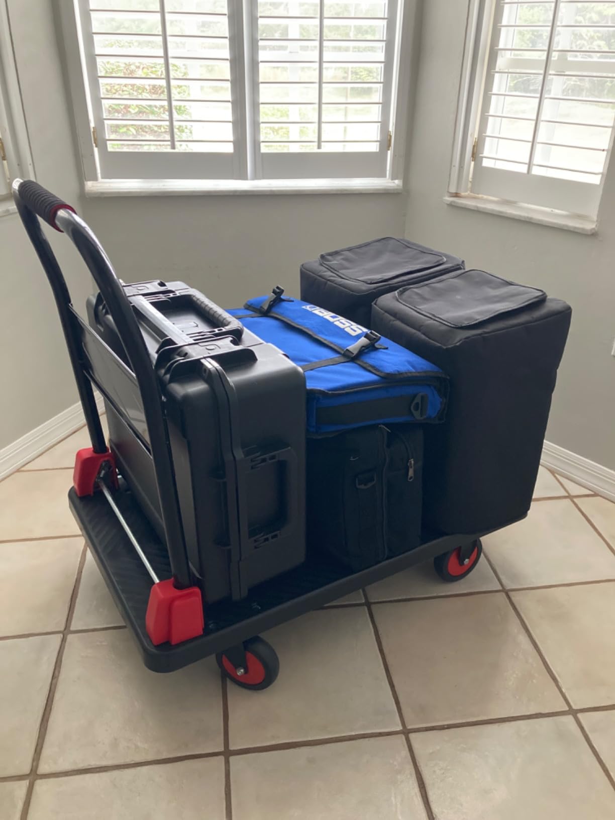 Lomive Platform Truck Push Cart Dolly, Foldable Hand Trucks with 1000LB Weight Capacity 36x24Inch Large Size for Easy Storage and 360 Degree Swivel Wheels customer photo 2