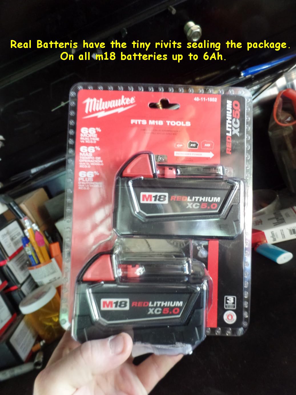 Milwaukee 48-11-1850R M18 18V 5Ah XC Extended Capacity Resistant Battery 2 Pack customer photo 2