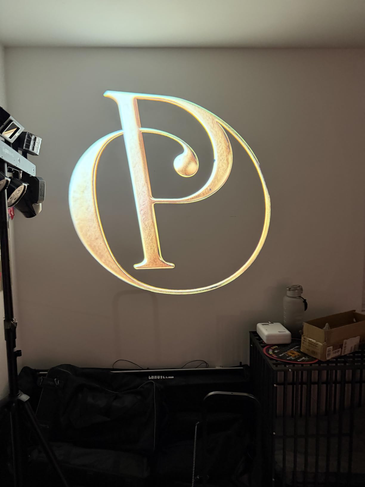 120W LED Logo GOBO Projector IP67 Waterproof DJ Effect Light Including Free Custom Glass GOBO to Project Image for Hotel Company Store Wedding Advertising Indoor and Outdoor Use (120W) customer photo 2