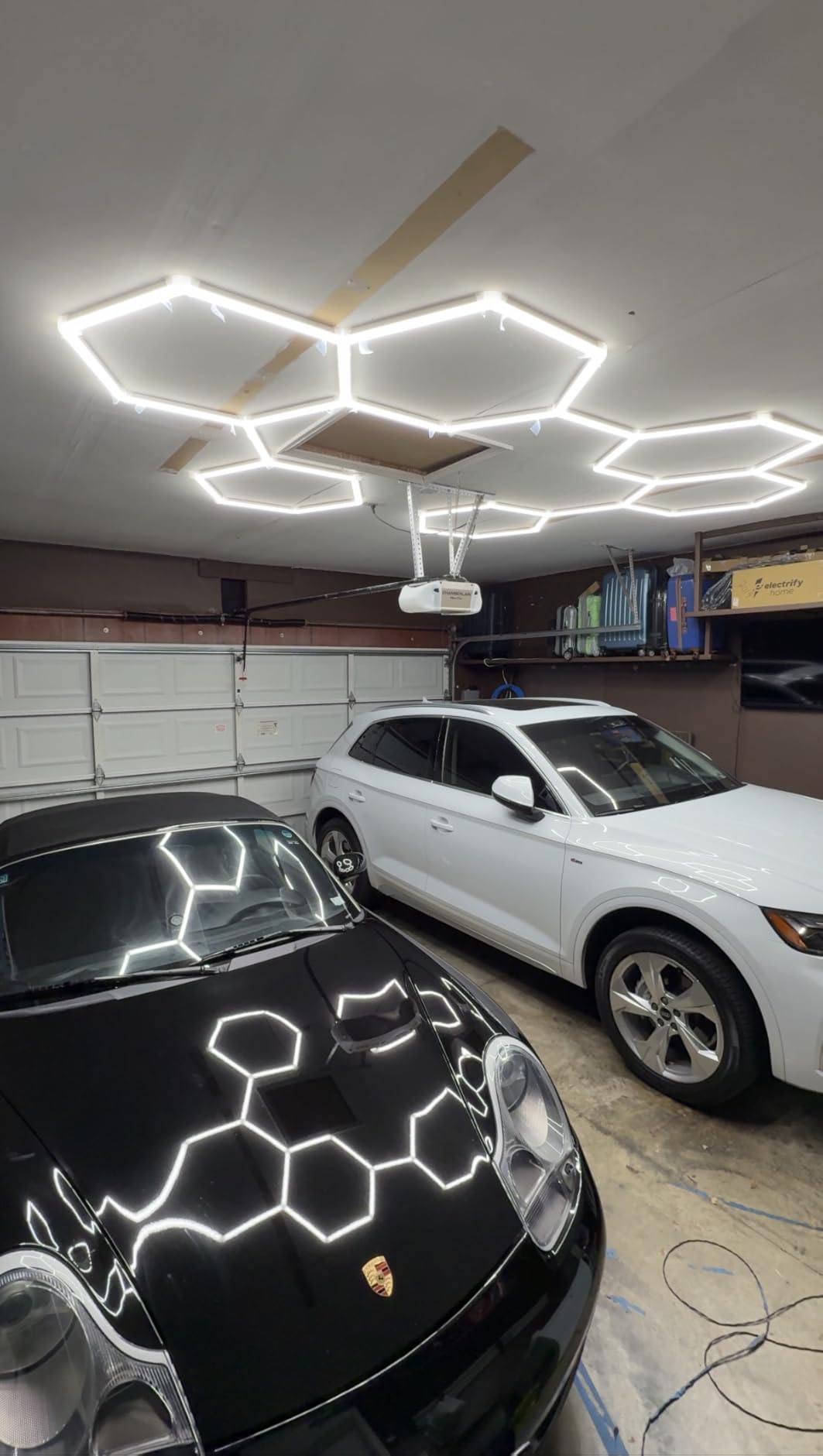LZHOME Hexagon 5000K LED Garage Lights: 25 Pack Updated 1.31-inch Wider Size, 26300LM Super Bright Hex Lighting Ceiling LED Shop Light for Garage, Car Detailing, Workshop, Warehouse, Gym, Basement customer photo 1