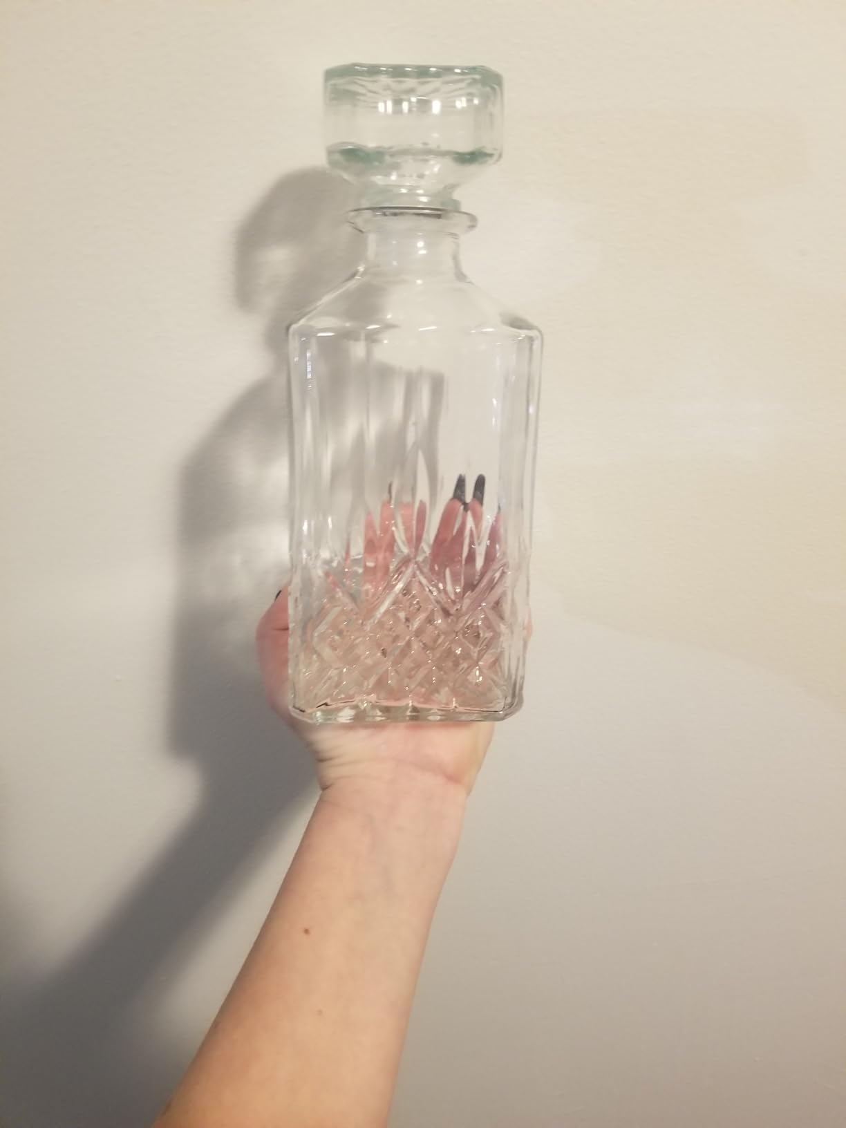 1PCS 33.8 oz Diamond Decanter Whiskey Decanter Crystal Whiskey Bottle - For Whiskey, Bourbon, Scotch and Spirits customer photo 1