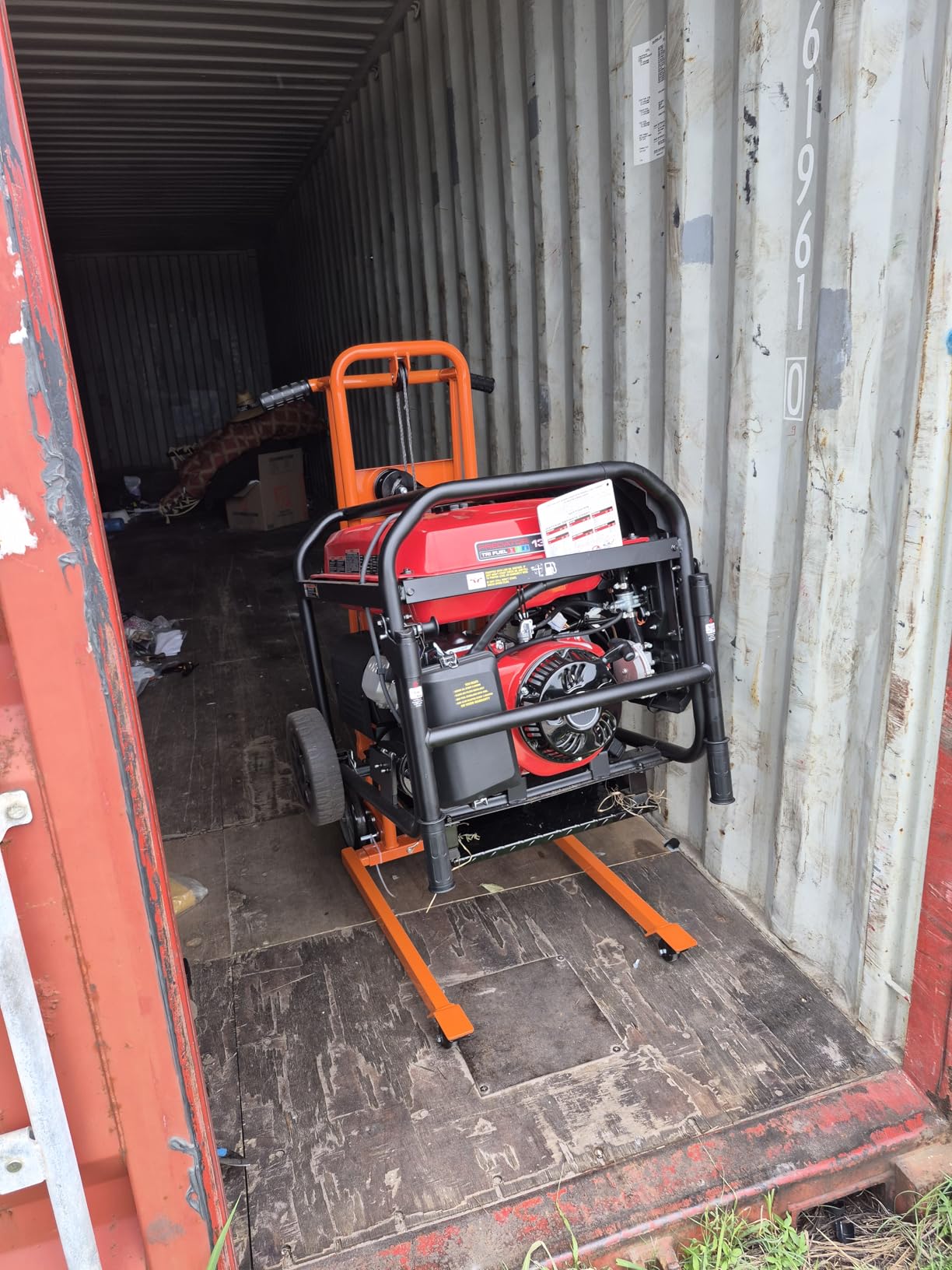 SuperHandy Material Lift Winch Stacker, Pallet Truck Dolly, Lift Table, Fork Lift, 330 Lbs 40
