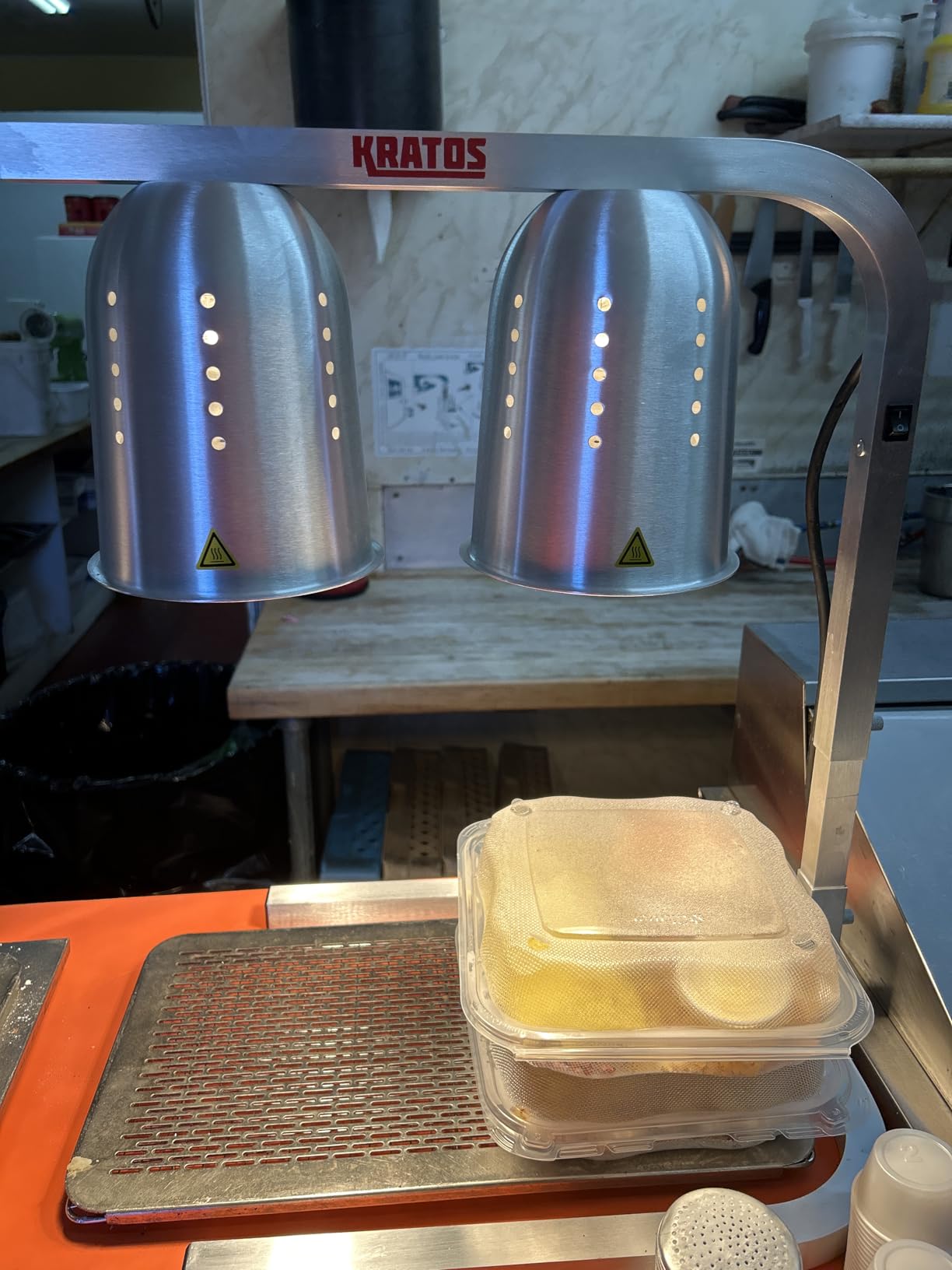 Kratos Commercial Countertop Food Heat Lamp|Freestanding Two Bulb Warmer|Silver Countertop Heat Lamp customer photo 1
