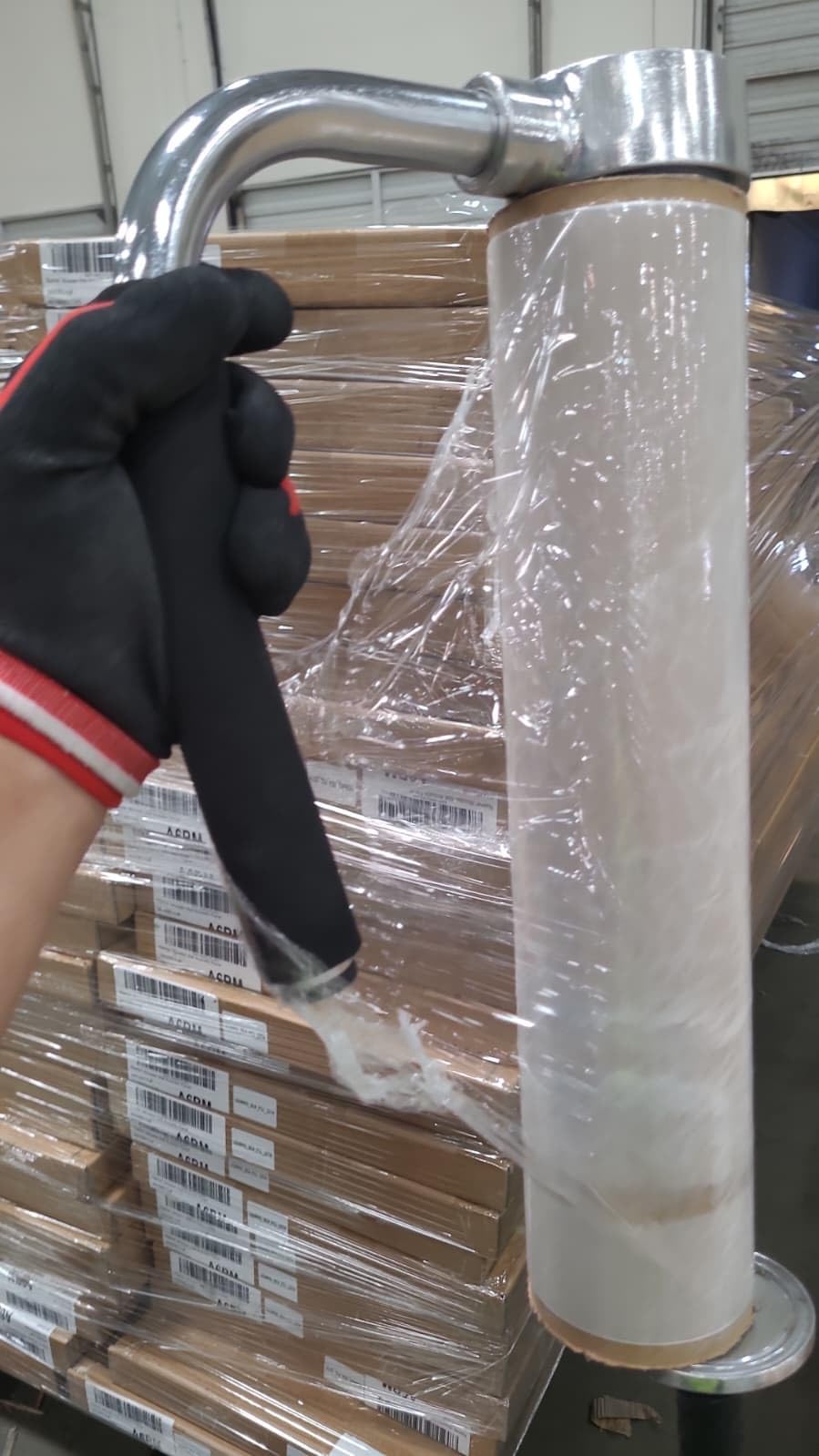 Stretch Film Dispensers Pallet Stretch Film Packing Machine with Film Cutter Shrink Wrap Dispenser Holder, Suit for 12