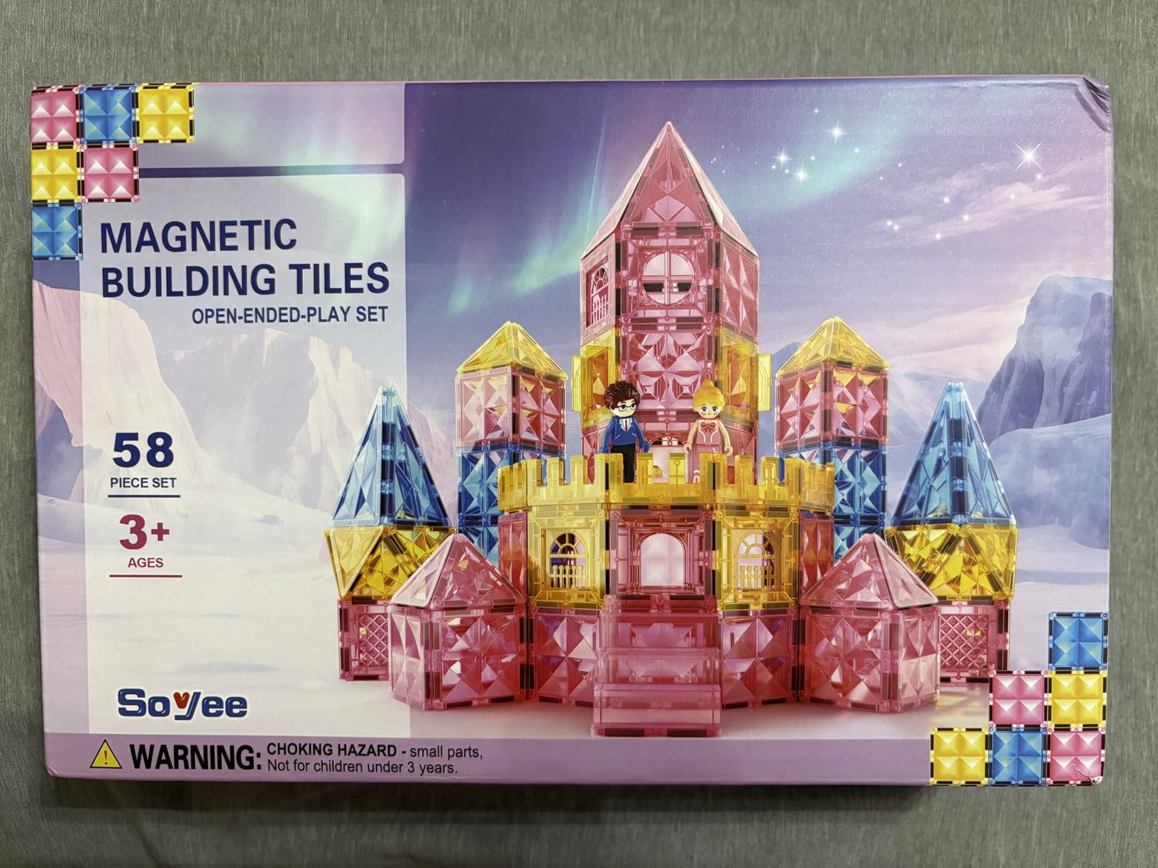 Diamond Magnetic Building Blocks for Kids - Princess Castle Magnetic Tiles Toys for 3-8 Year Old Girls & Boys - 3 4 5 6 Year Old Girl Birthday Xmas Gifts - STEM Educational Toys for Creative Play customer photo 1
