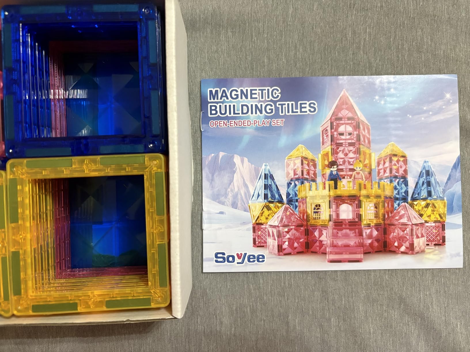 Diamond Magnetic Building Blocks for Kids - Princess Castle Magnetic Tiles Toys for 3-8 Year Old Girls & Boys - 3 4 5 6 Year Old Girl Birthday Xmas Gifts - STEM Educational Toys for Creative Play customer photo 2