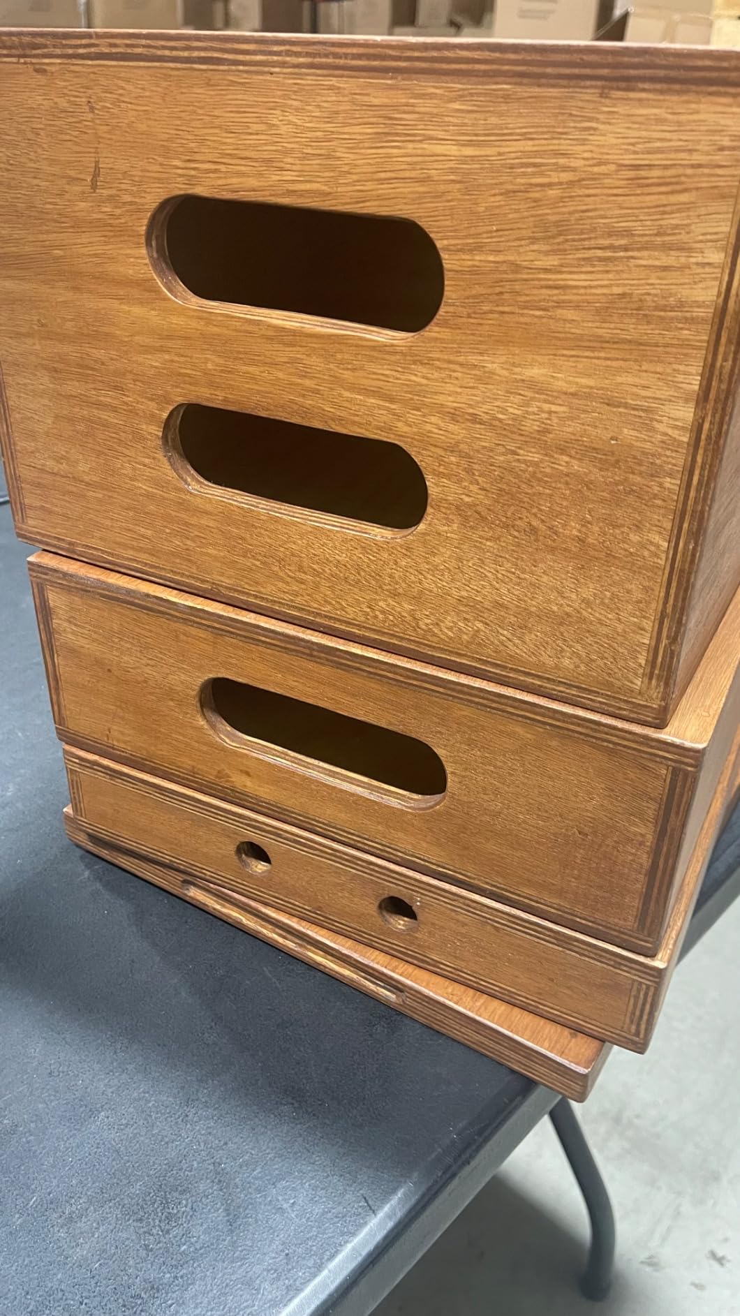 Set Of 4 APPL-Boxes (Brown) for Studio, Film Set & Photography. Made of 12-ply Cedar Base Wood. For Studio & On-Location Use (AB-SET4-BR) customer photo 7