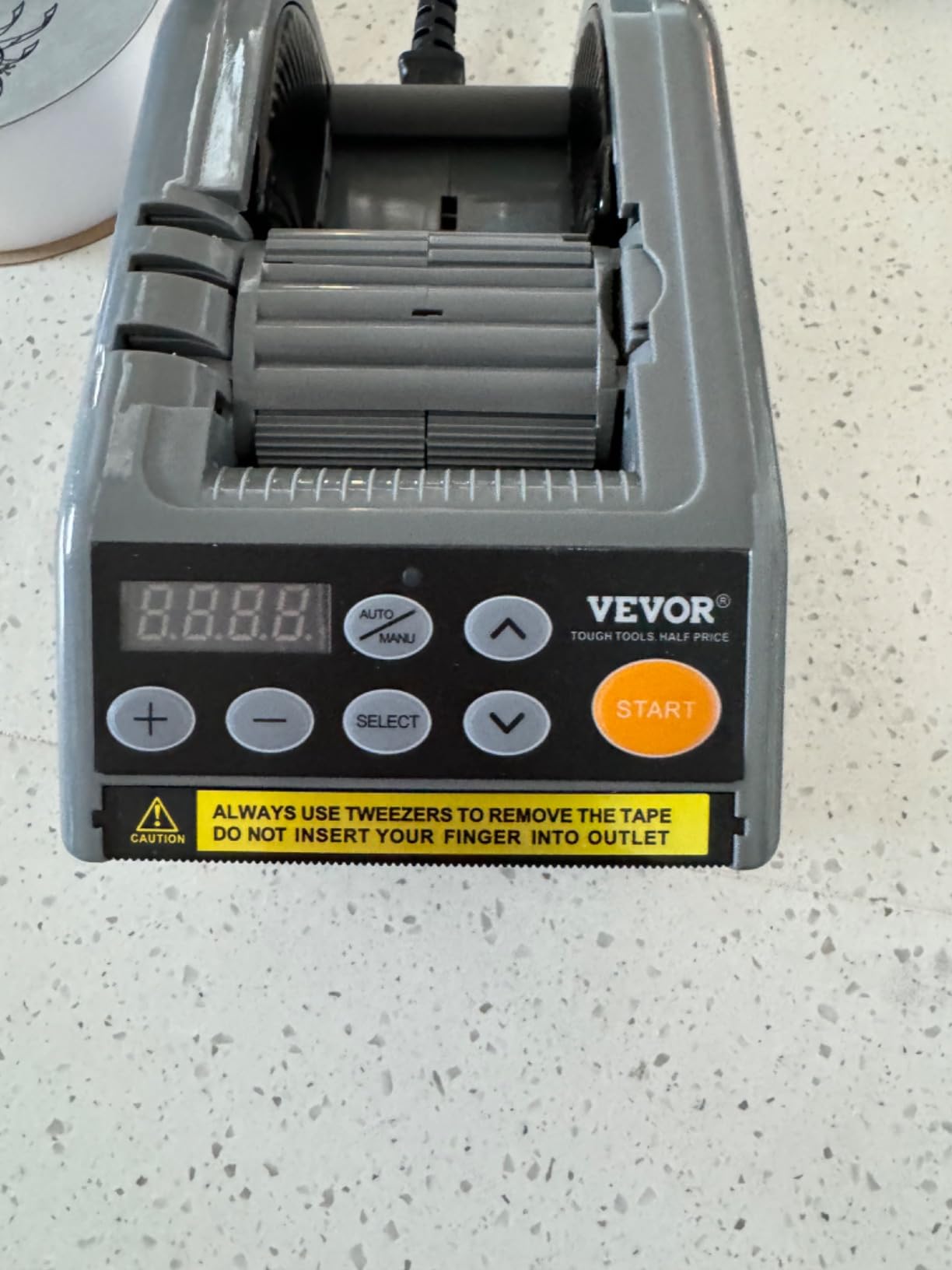 VEVOR Automatic Tape Dispenser Adhesive Electric Tape Cutter Packaging Machine Tape Cutting Machine 6-60mm Tape Width customer photo 1