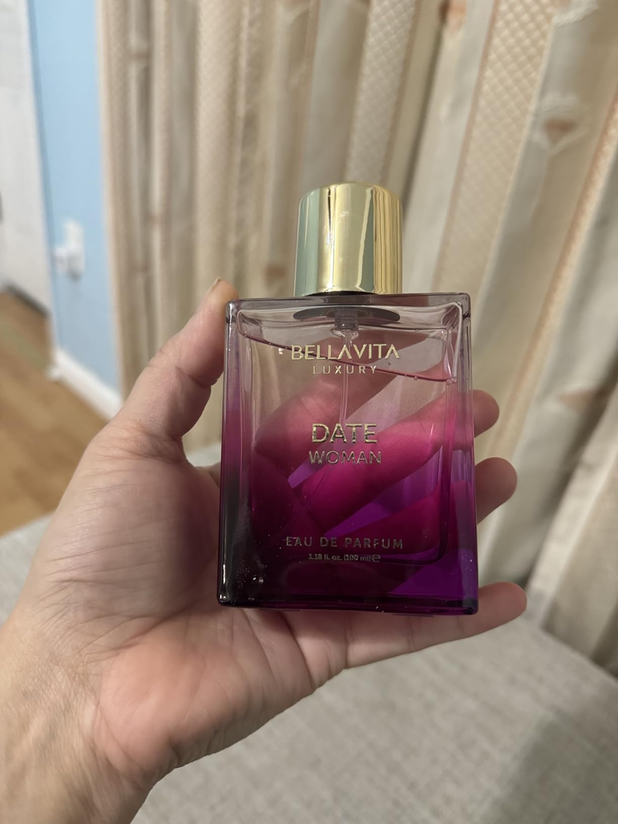 Bellavita Luxury DATE Eau de Parfum | 100 ml (3.4 fl.oz.) | Perfume for Women | Floral, Pink Pepper, Jasmine, and Moss Notes | Long Lasting Fragrance | Mother's Day Present customer photo 1