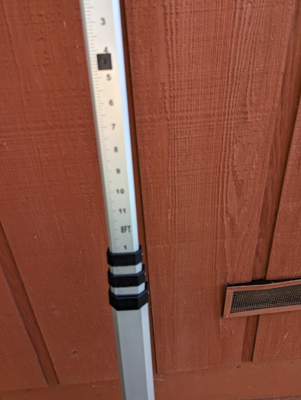 KEZERS 9 FT Dual Sided Aluminum Grade Rod - 8ths, 3 Section Telescopic Rod with Carrying Case customer photo 2