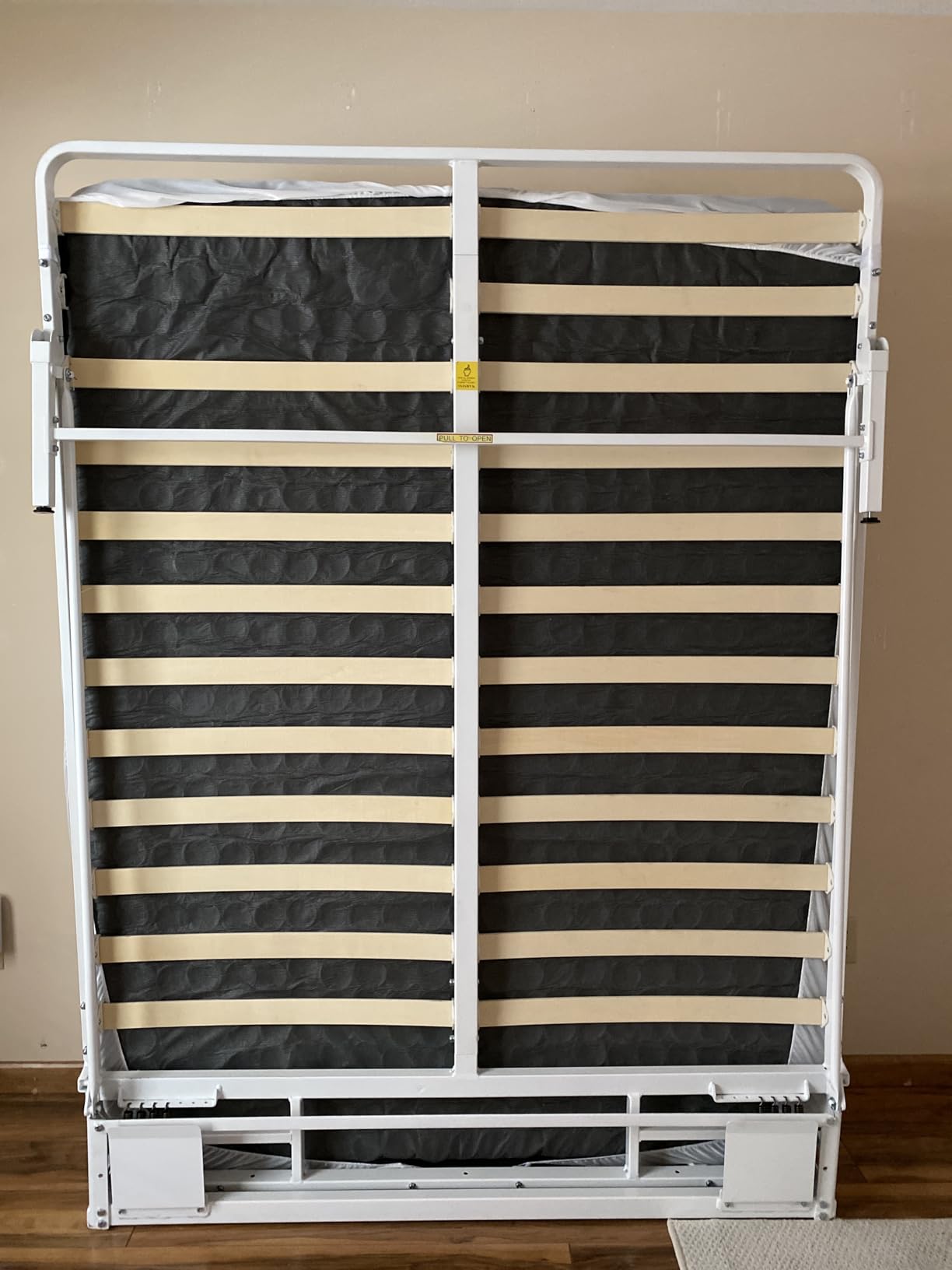 Wilding Wallbeds Deluxe Murphy Bed Frame (Queen) Vertical Wallbed, Powder-Coated Steel Frame for Folding Cabinet, Pull-Out Bed, Hidden Bed customer photo 2