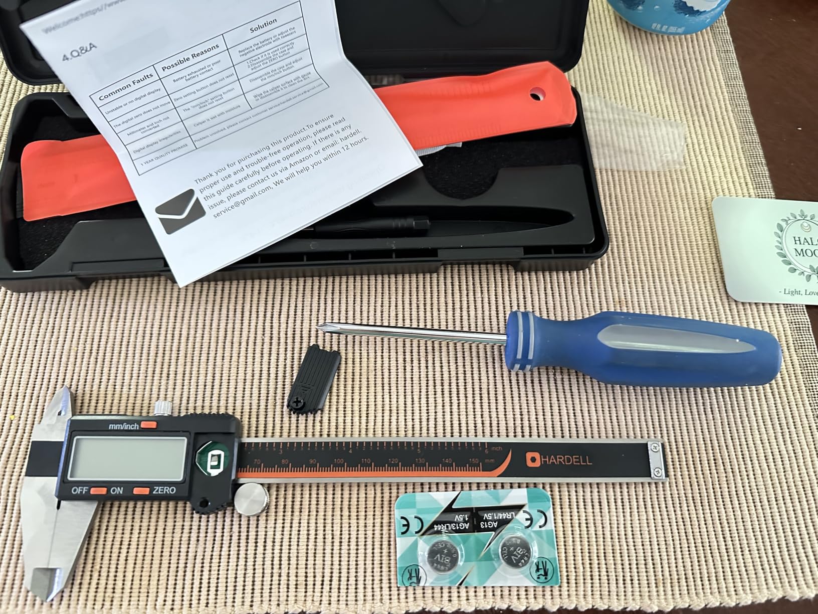 HARDELL Digital Caliper, 6 Inch Stainless Steel Caliper Measuring Tool with Large LCD Screen, Electronic Micrometer Caliper Digital Inch/Millimeter Conversion, Automatic Off(Ruler & 2 Batteries) customer photo 2