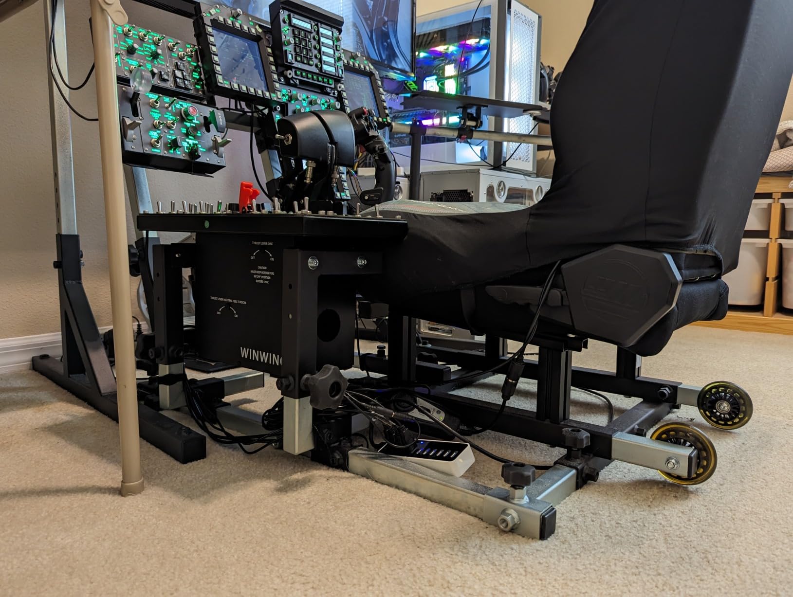 SimFab Modular Flight Simulator Cockpit For Combat Simulation. DCS Edition. Compatible With Thrustmaster Warthog, WinWing, VirPil, VKB And Alike Controls. Upgradable To General Aviation, Space Sim Or Sim Racing. customer photo 1