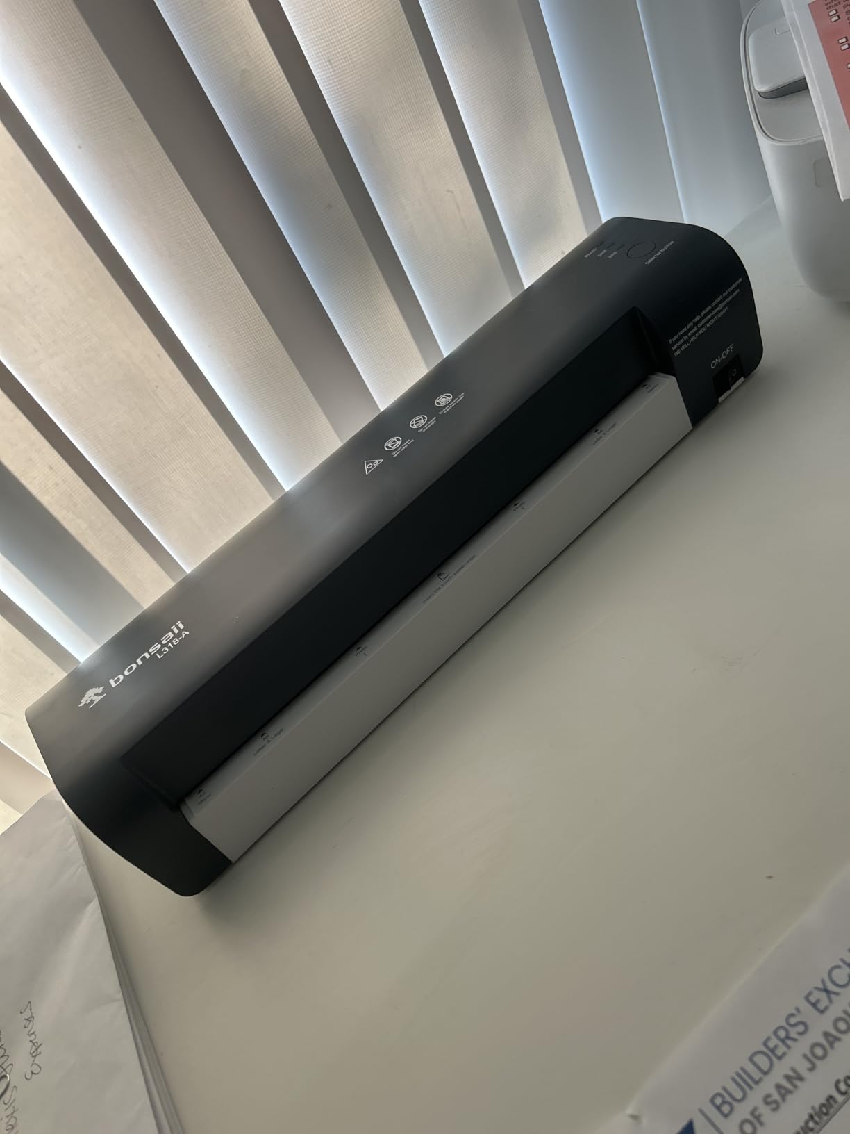 Bonsaii 13 Inch Laminator Machine with Never Jam Technology, Laminator Machine 11x17 Inch with Laminating Sheets, Laminating Machine for Home, Office, and Classroom Organization Supplies - L318-A customer photo 1