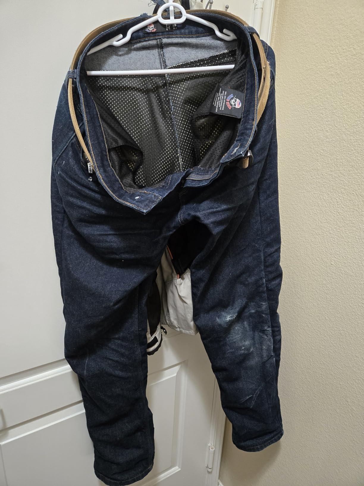 WICKED STOCK Men's Riding Pants with CE LEVEL2 Armor - Dark Blue customer photo 1