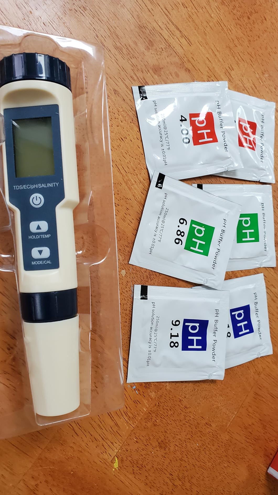 Pool Salt Tester & PH Meter, Hofun Digital Salinity Meter and PH Tester for Aquarium and Pool Saltwater Water, 5 in 1 Salinity PH Temp EC and TDS Meter customer photo 2