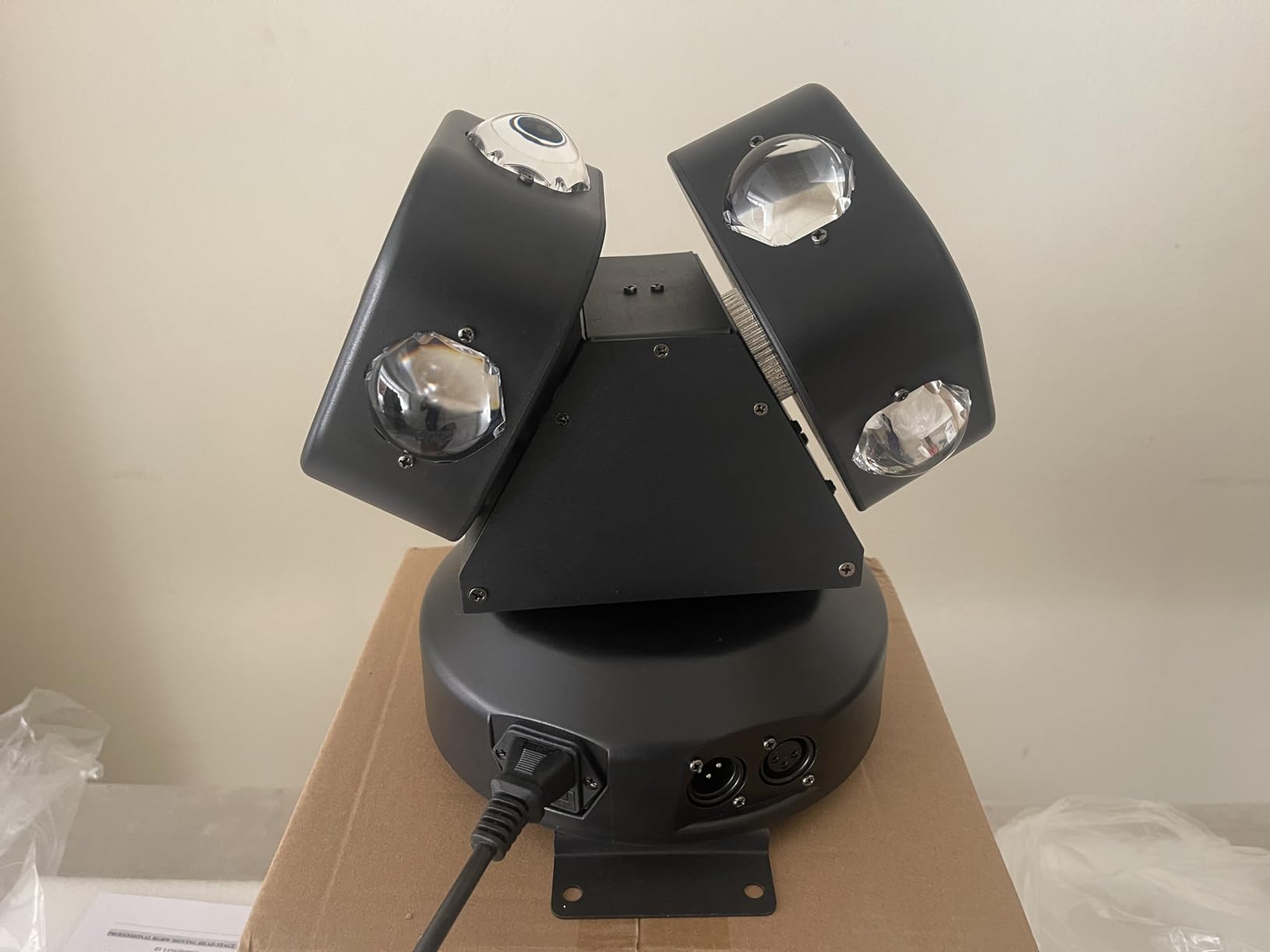 Moving Head DJ Light Party RGBW LED Beam Lights DMX 512 Strobe Light with Sound Activated 360 Rotation Stage Lighting Equipment for Events DJ KTV Disco Wedding Concert Festival customer photo 1