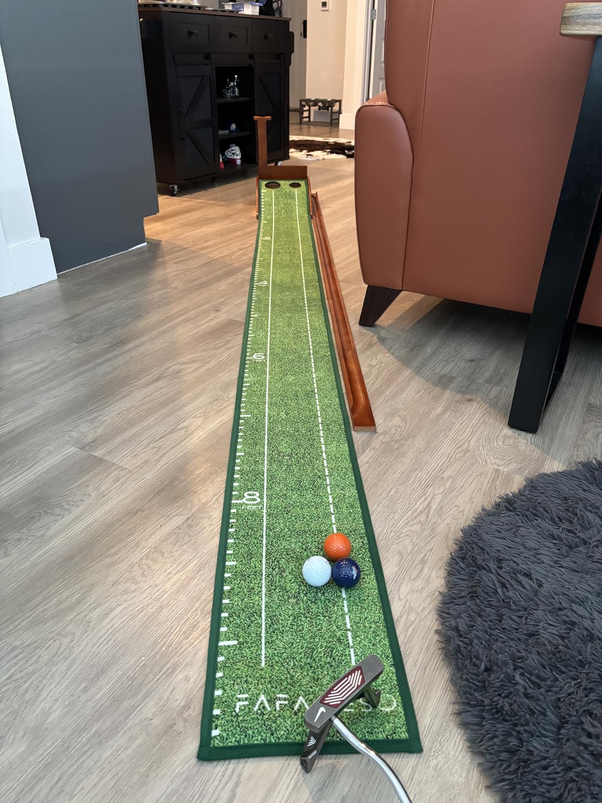 Golf Putting Mat, Putting Green Indoor with Ball Return - Golf Training Aid for Home Office customer photo 2