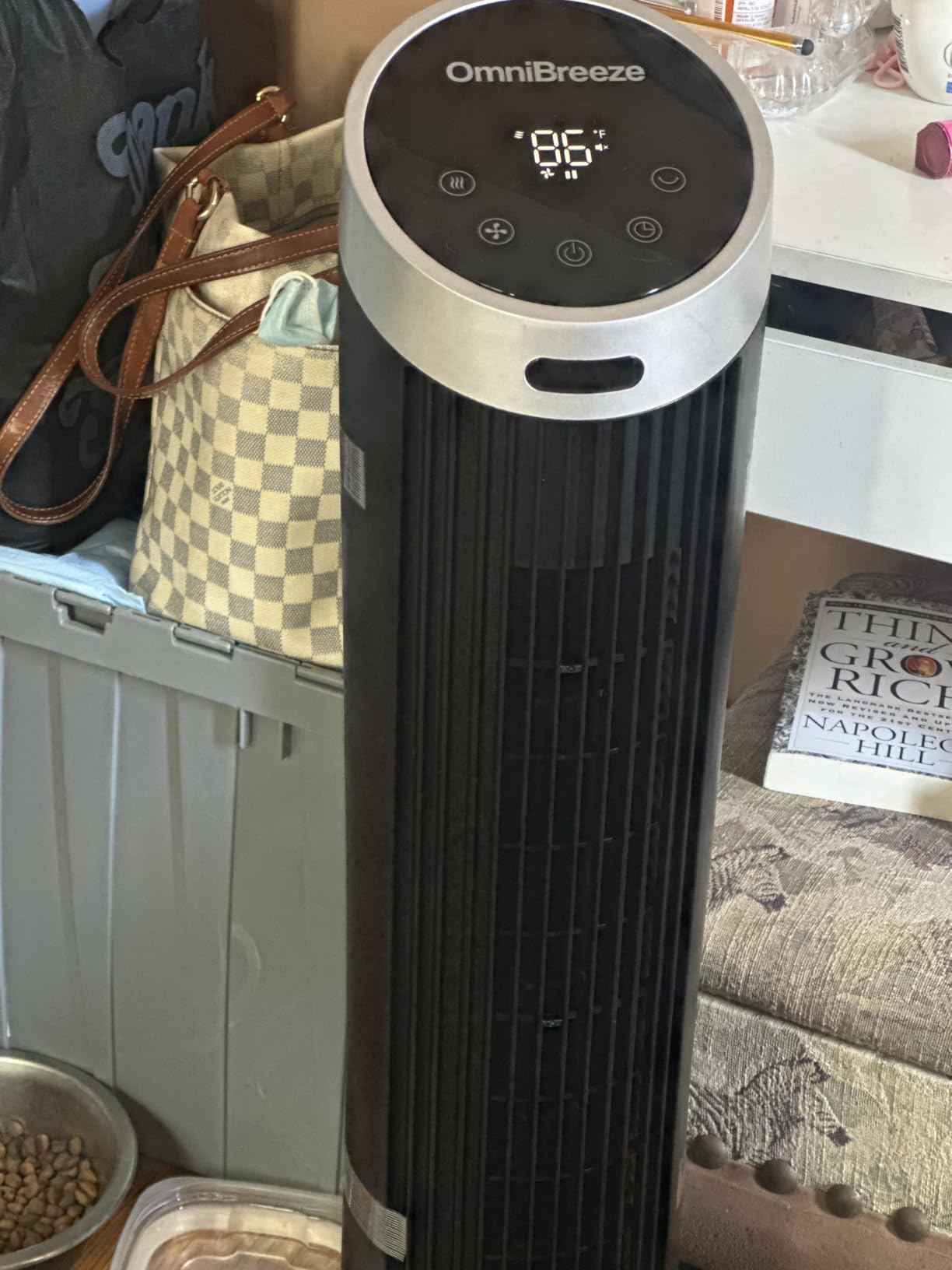 OmniBreeze Digital Electric Tower Fan, with Remote Control, LED Display, Standing Bladeless Floor Fans Cooling and Quite Indoor Living Room Bedroom use (40 Inch) customer photo 2
