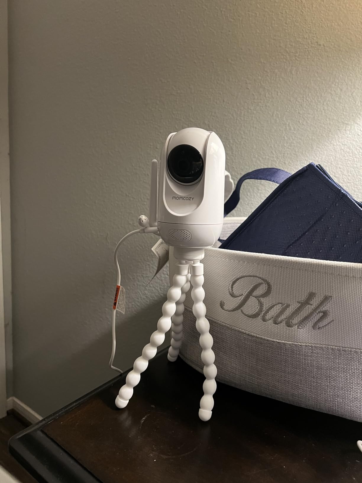 Flexible Tripod Baby Monitor Mount for Owlet Cam, Owlet Cam 2 and Owlet Dream Sight (Gen 3) Smart Video Baby Monitor, Attach Your Baby Camera Wherever You Like Without Tools or Wall Damage - White customer photo 2